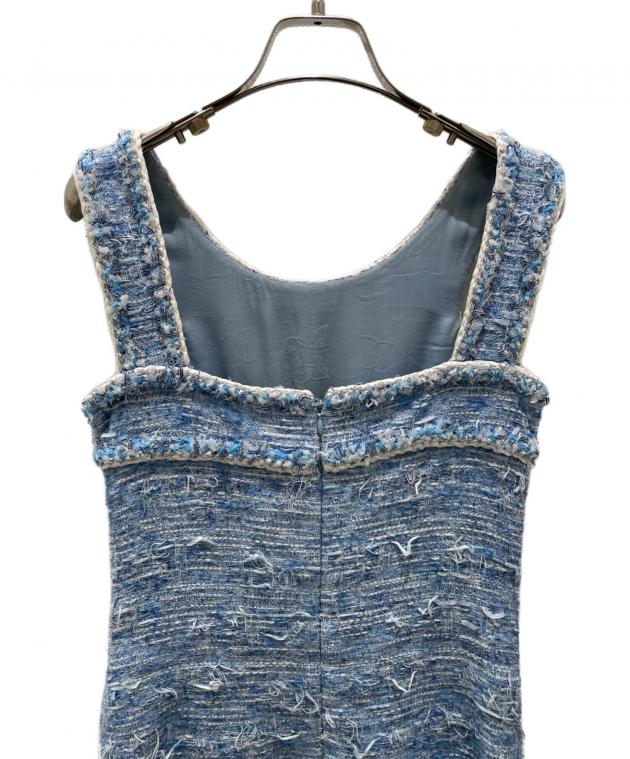 中古・古着通販】CHANEL (シャネル) ツイードノースリーブワンピース