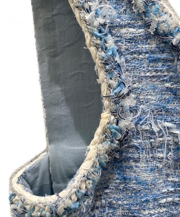 中古・古着通販】CHANEL (シャネル) ツイードノースリーブワンピース