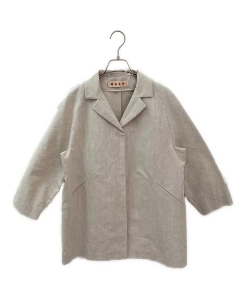 中古・古着通販】MARNI (マルニ) ノーカラージャケット アイボリー