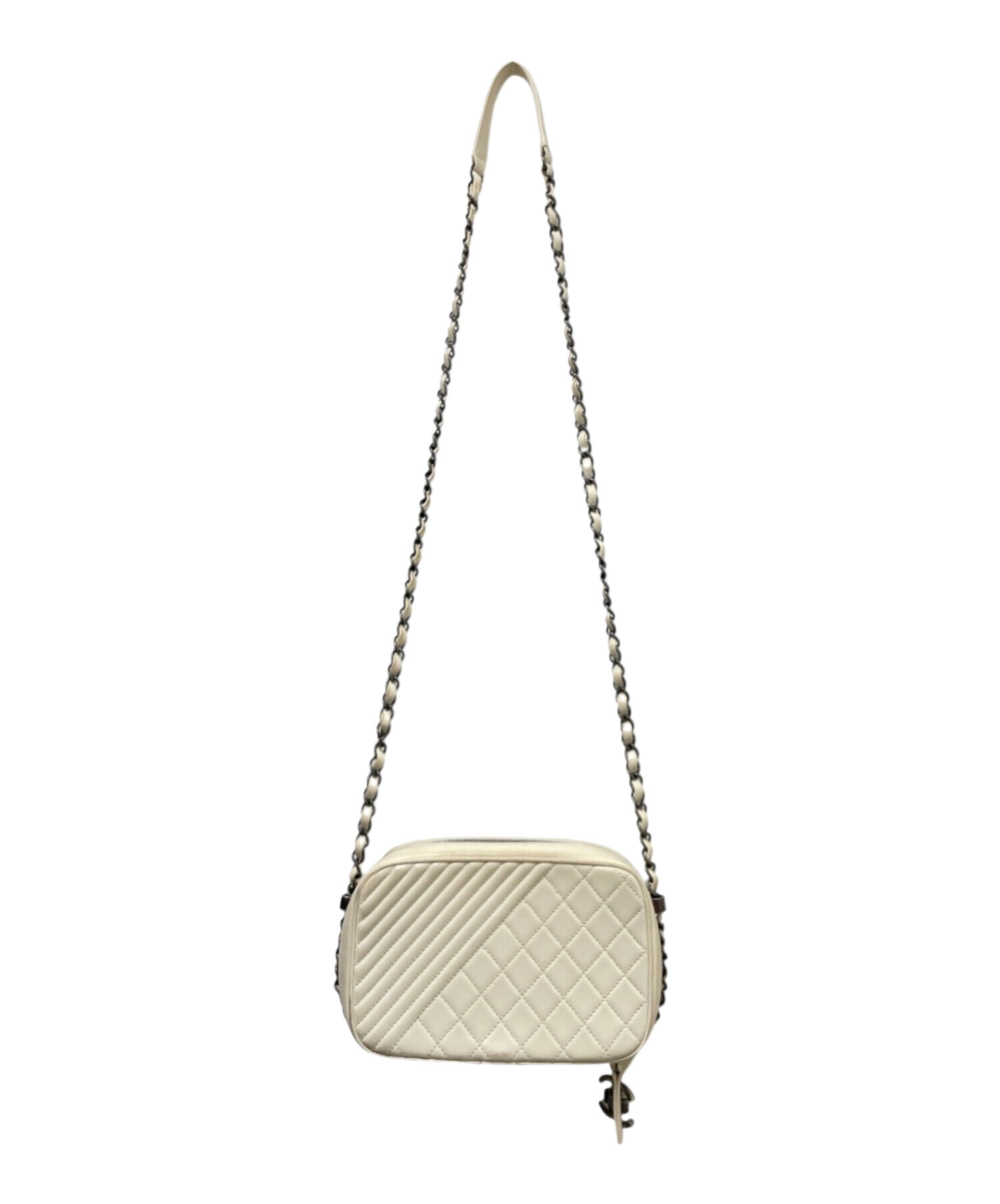 中古・古着通販】CHANEL (シャネル) ココボーイ カメラバッグ ホワイト 