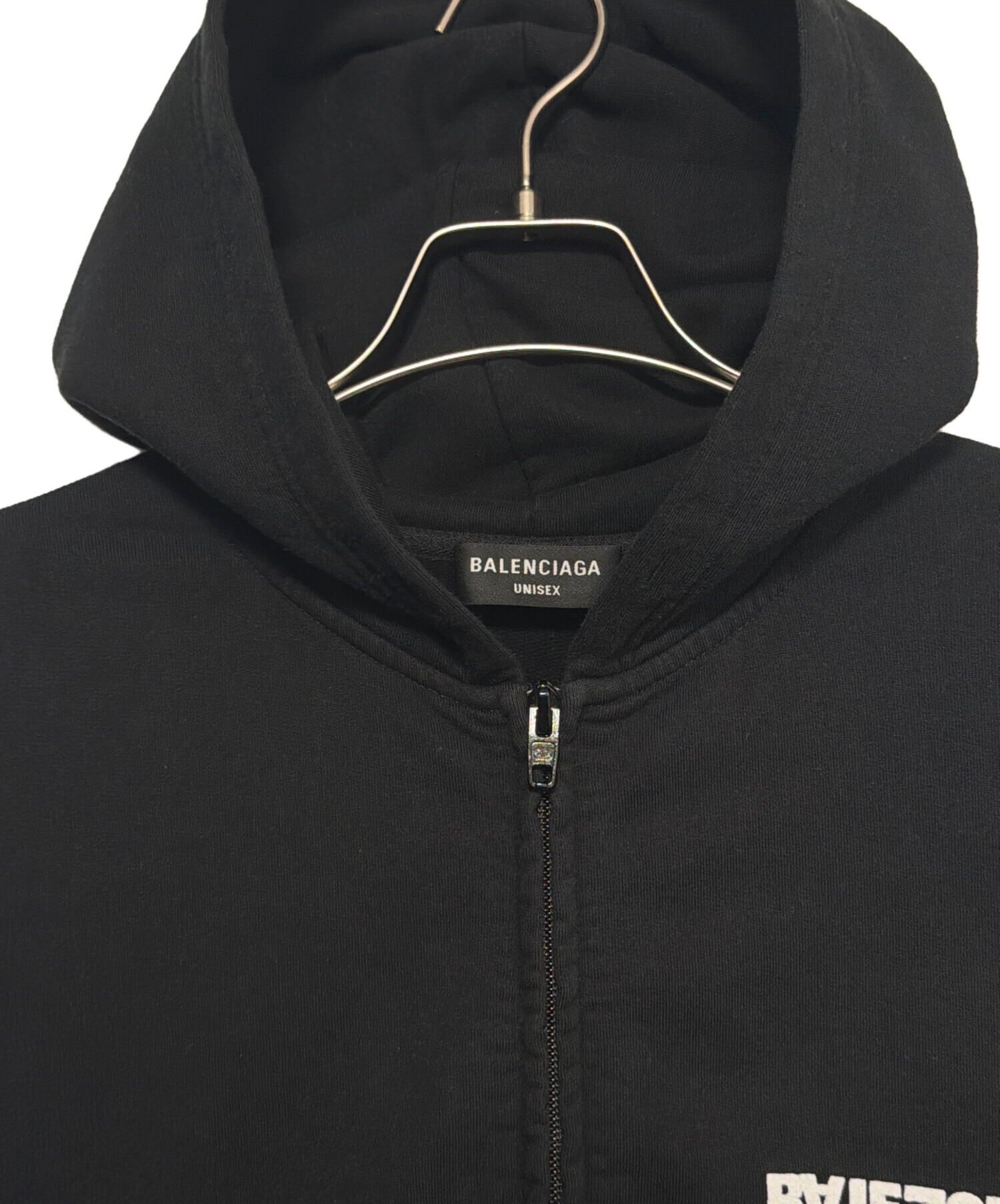 中古・古着通販】BALENCIAGA (バレンシアガ) ロゴ反転ジップパーカー