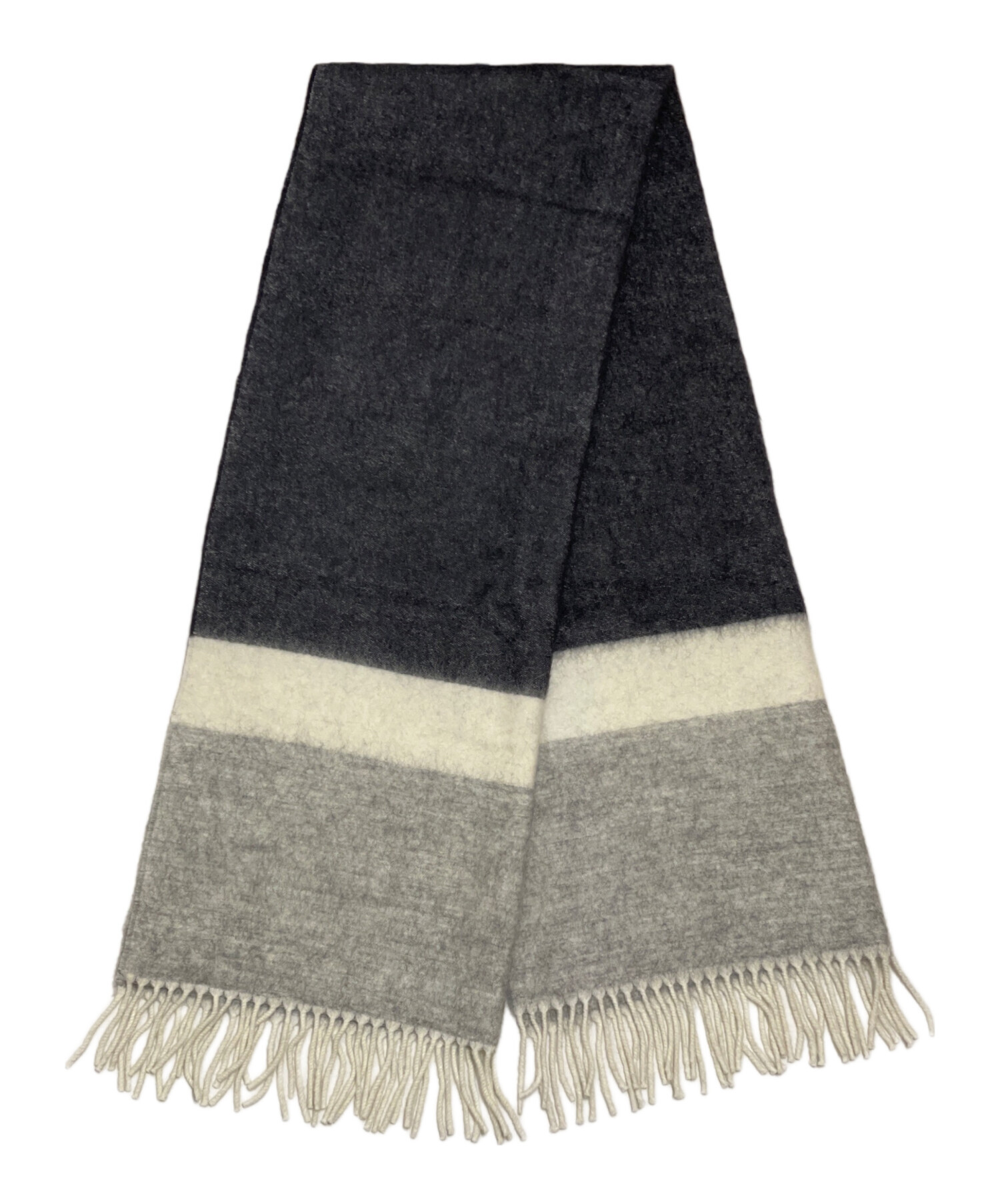 中古・古着通販】Dior (ディオール) ロゴマフラー グレー×ブラック