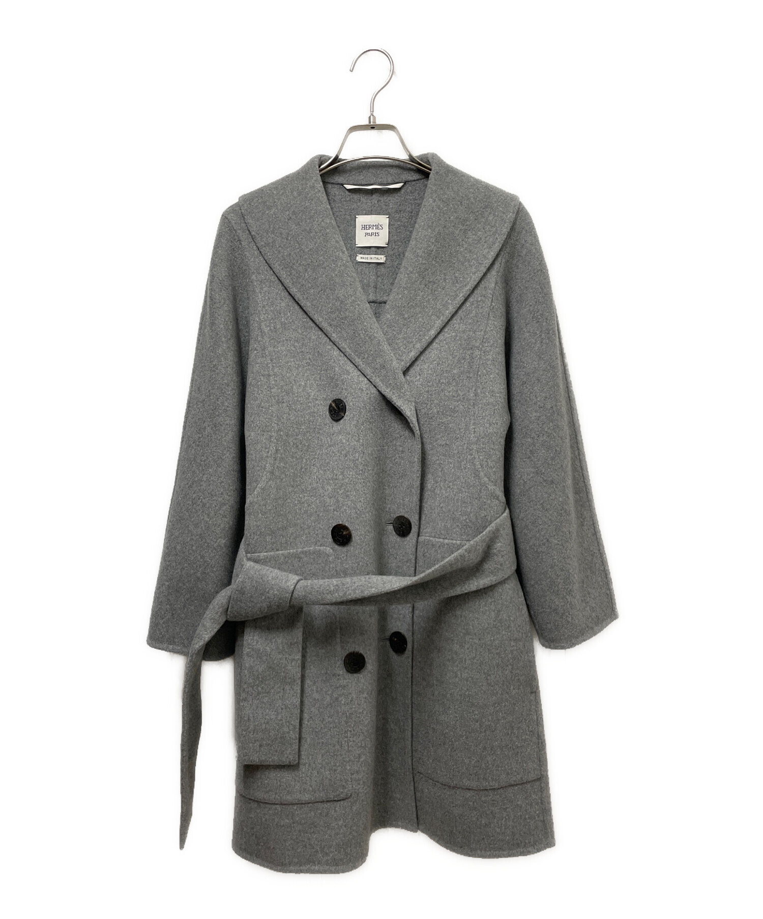 中古・古着通販】HERMES (エルメス) カシミヤダブルフェイスコート