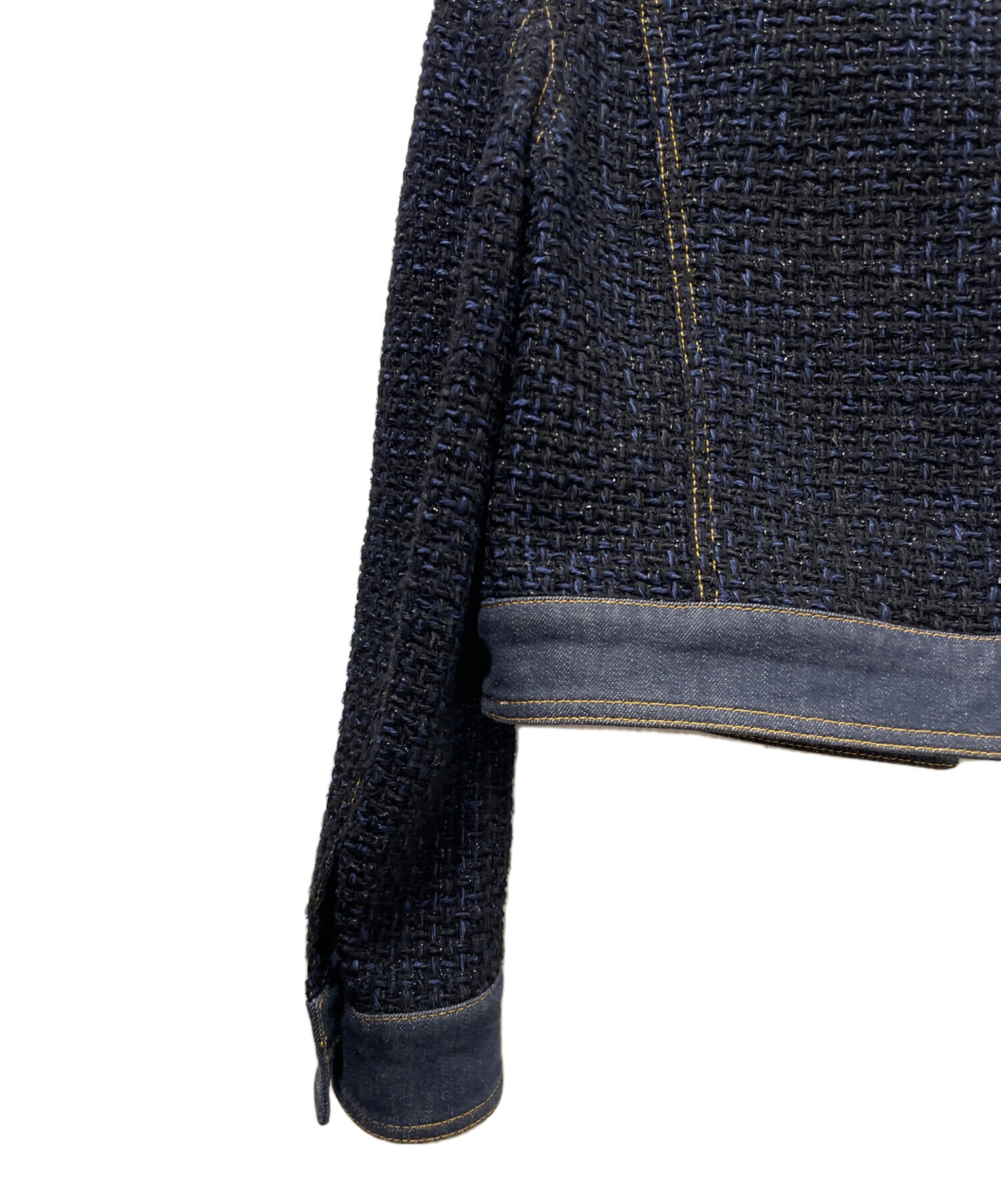 美品✨　CHANEL シャネル デニムジャケット ココマーク釦 インディゴブルー CHANEL - 美品 CHANEL シャネル ココボタン スパンコール デニム