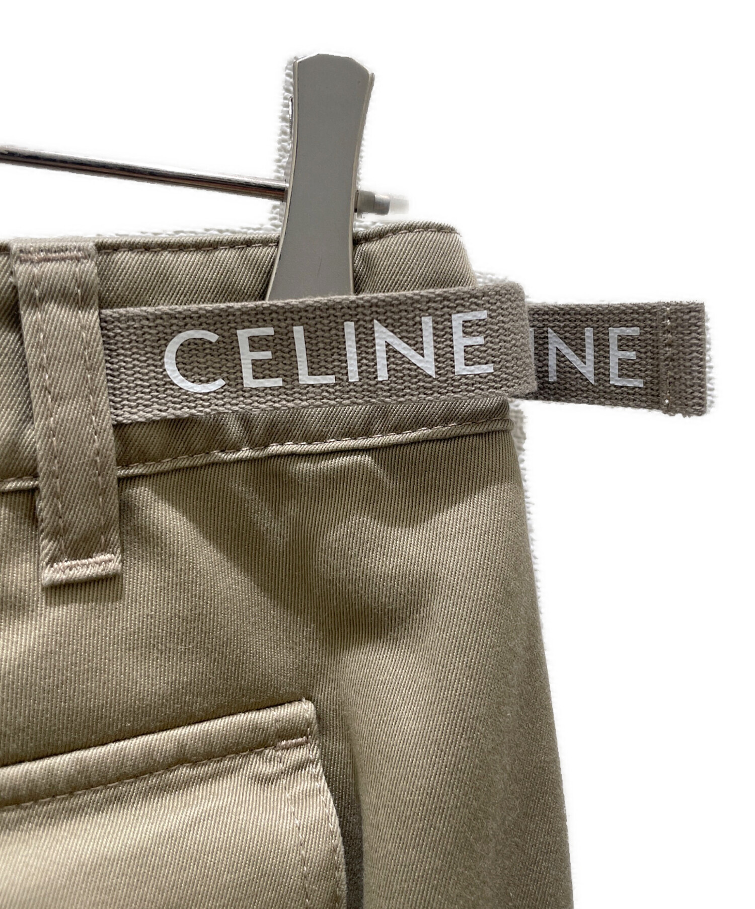 CELINE フィービー期 センタータックプリーツ カーゴパンツ カーキ 36 CELINE フィービー期 センタータックプリーツ カーゴパンツ カーキ 36