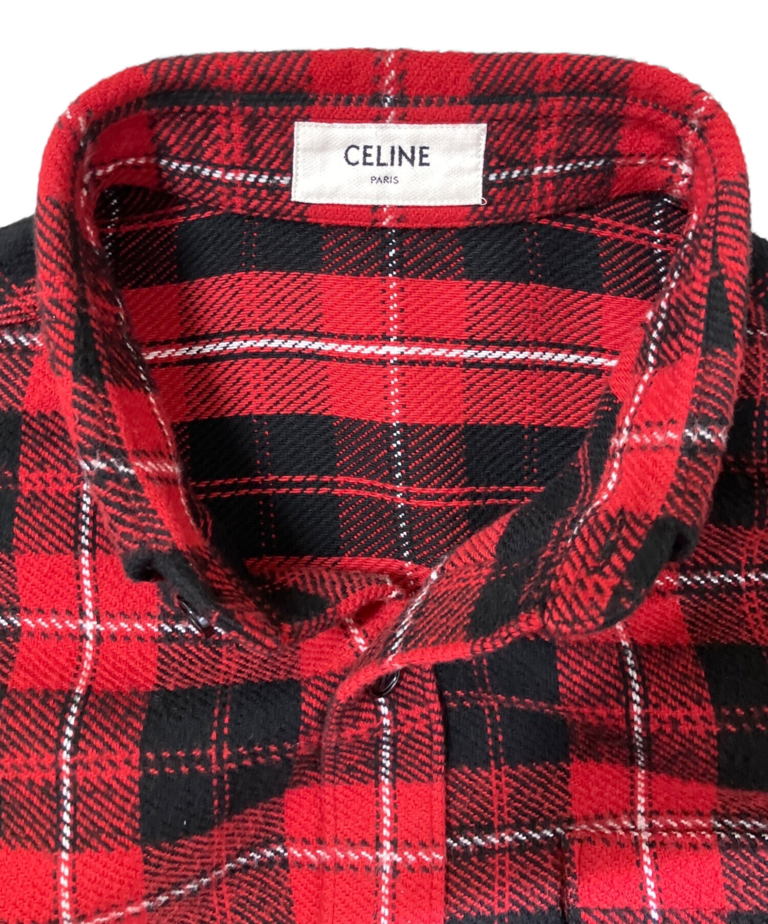 中古・古着通販】CELINE (セリーヌ) トリオンフ チェックネルシャツ