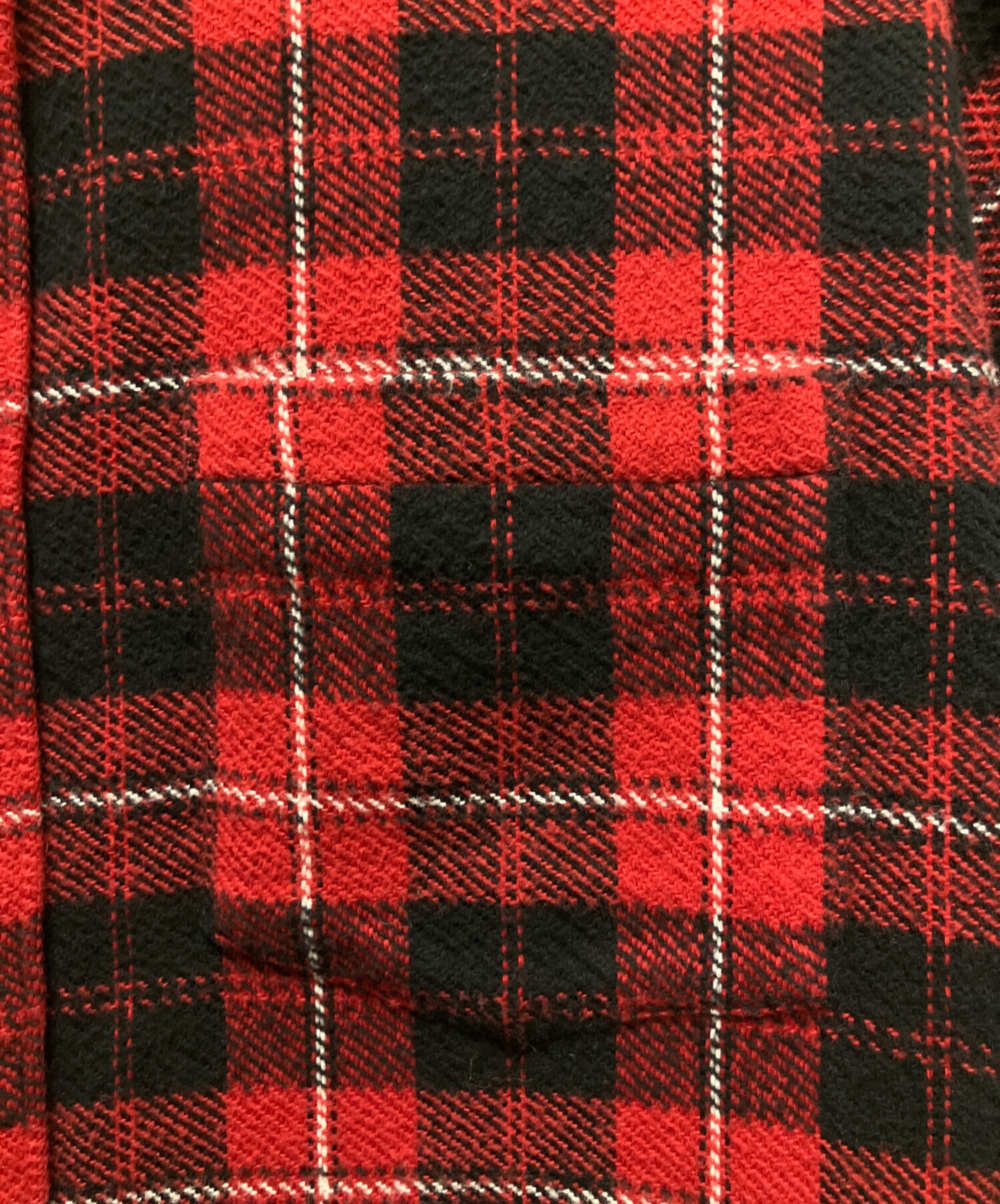 CELINE 赤黒チェック ネルシャツ XL（43） Wool shirt Celine Red size 