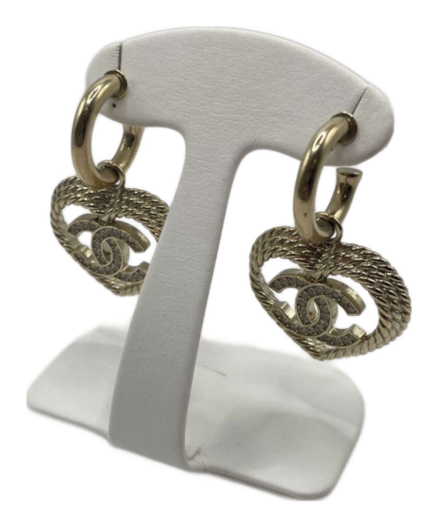 中古・古着通販】CHANEL (シャネル) ラインストーンココマークピアス