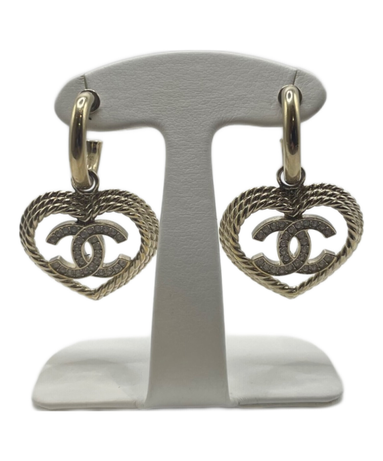 中古・古着通販】CHANEL (シャネル) ラインストーンココマークピアス