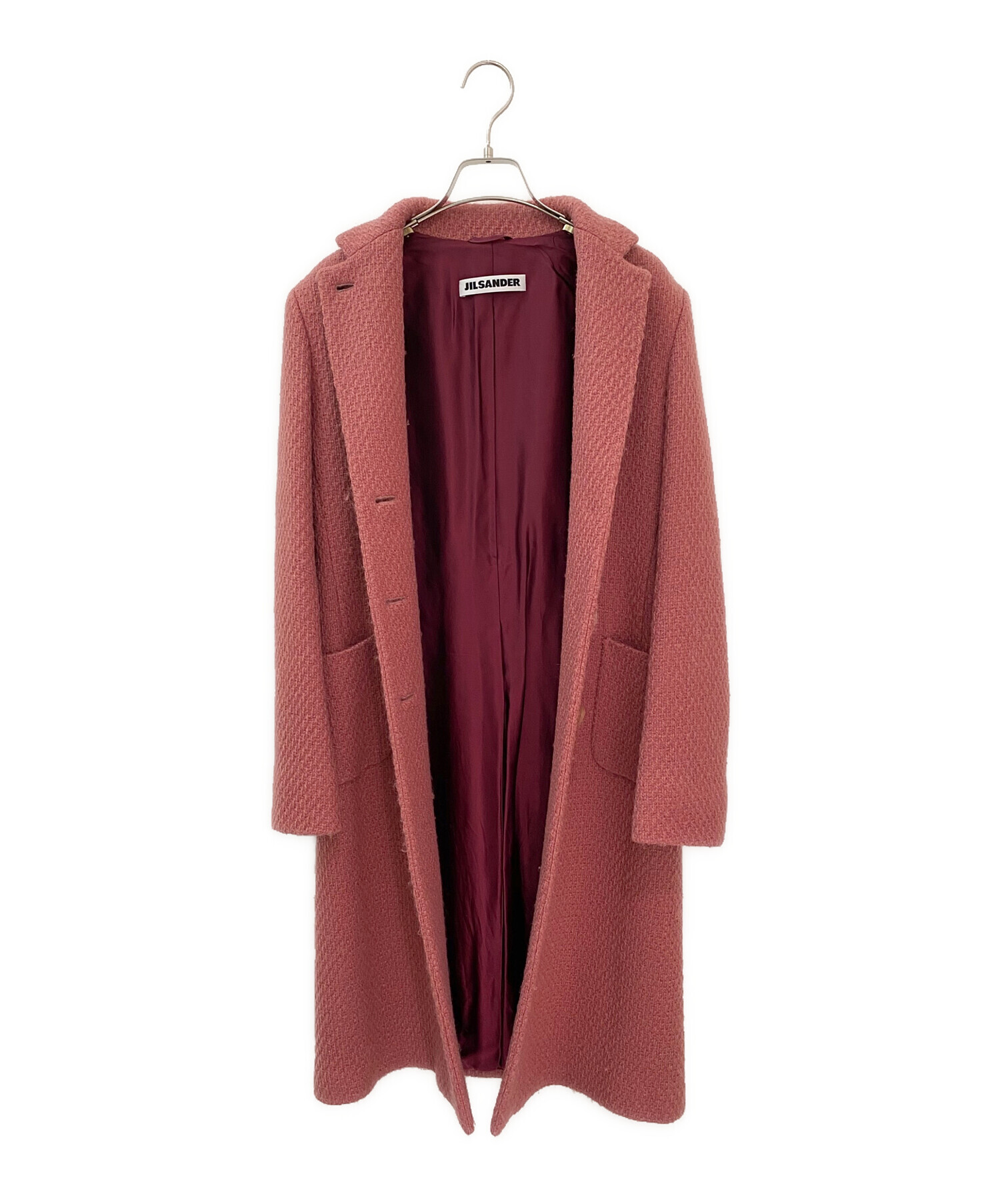 中古・古着通販】JIL SANDER (ジルサンダー) ウールコート ピンク