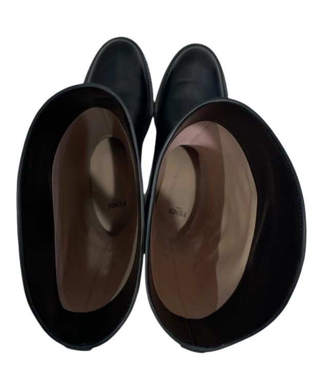 中古・古着通販】FENDI (フェンディ) カーリグラフィブーツ ブラック