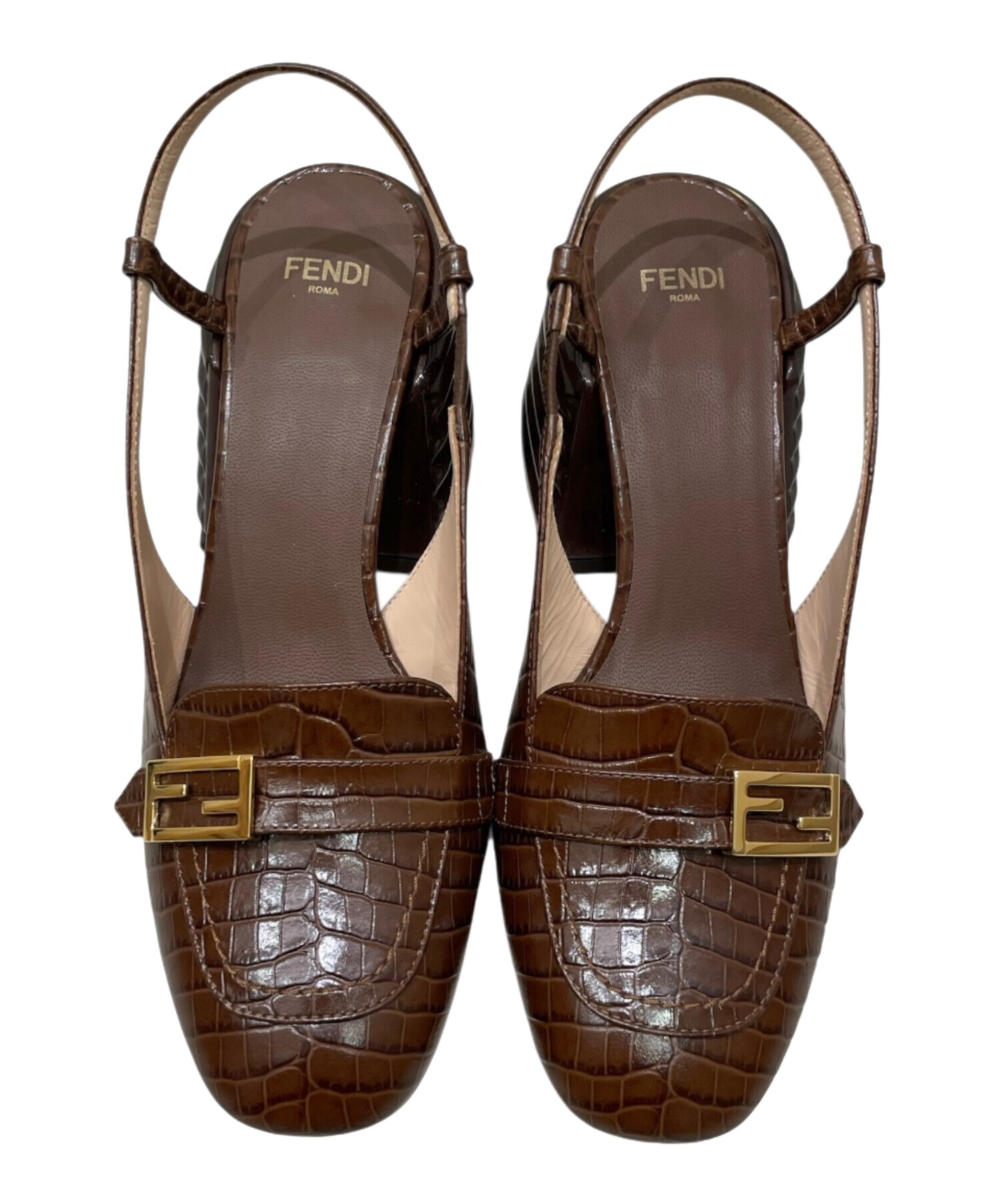 FENDI フェンディ パンプス レディース 【古着】【中古】 中古・古着通販】FENDI (フェンディ) チャンキーソールローファー