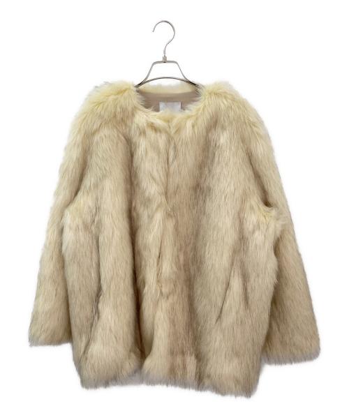 中古・古着通販】CLANE (クラネ) NO COLLAR VOLUME ECO FUR COAT