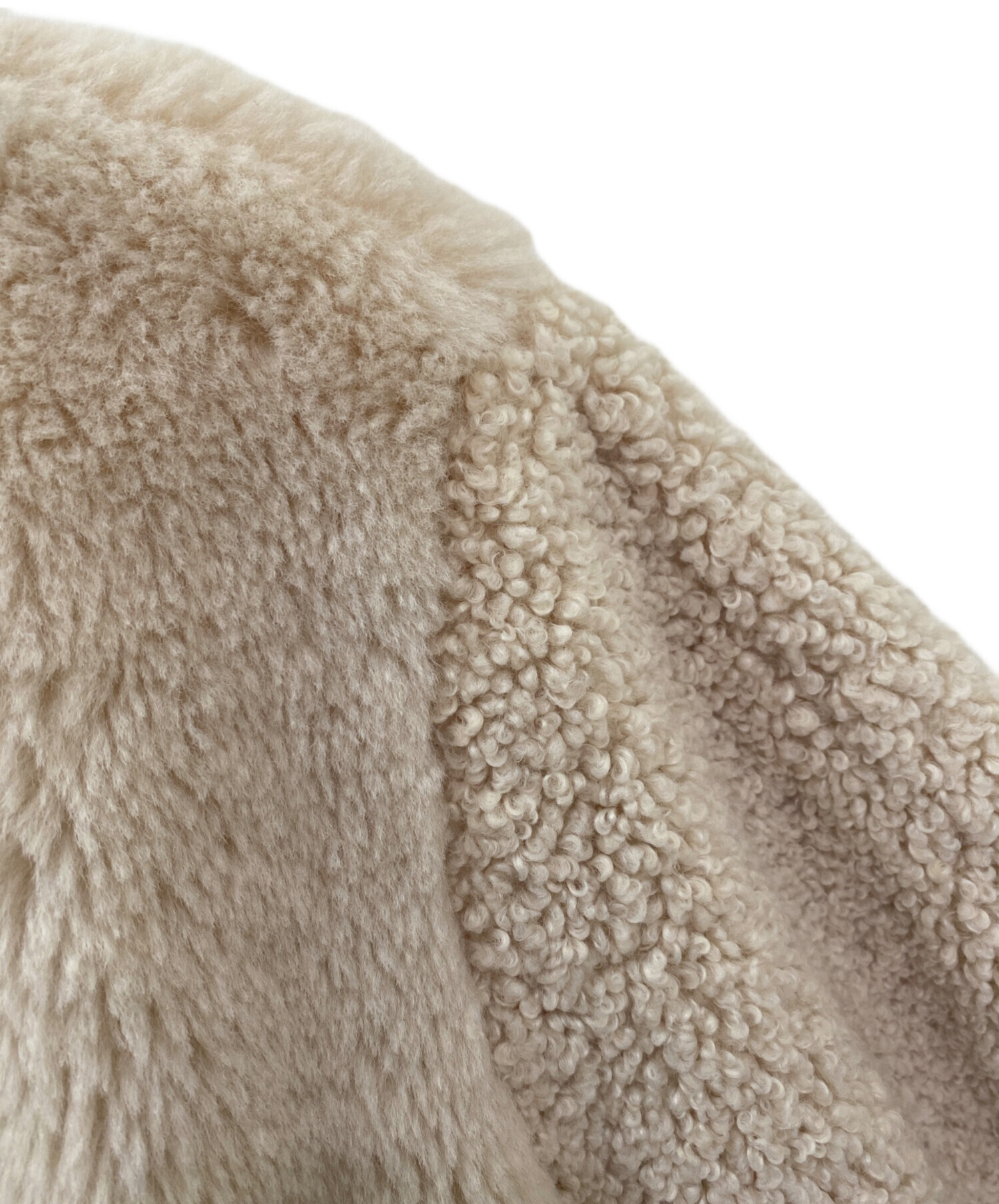 中古・古着通販】CLANE (クラネ) MIX FUR COCOON COAT アイボリー