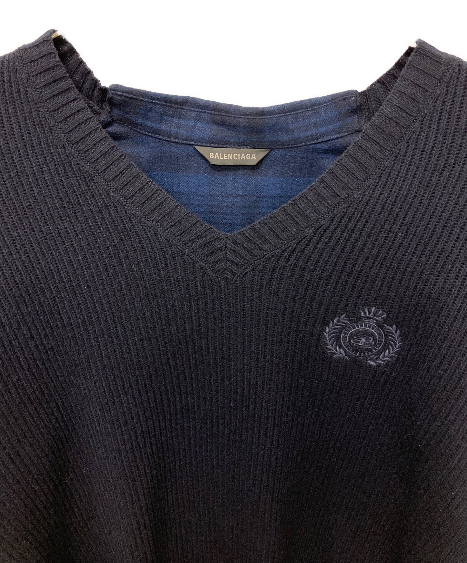 中古・古着通販】BALENCIAGA (バレンシアガ) 22AW Hybrid V-Neck Shirt