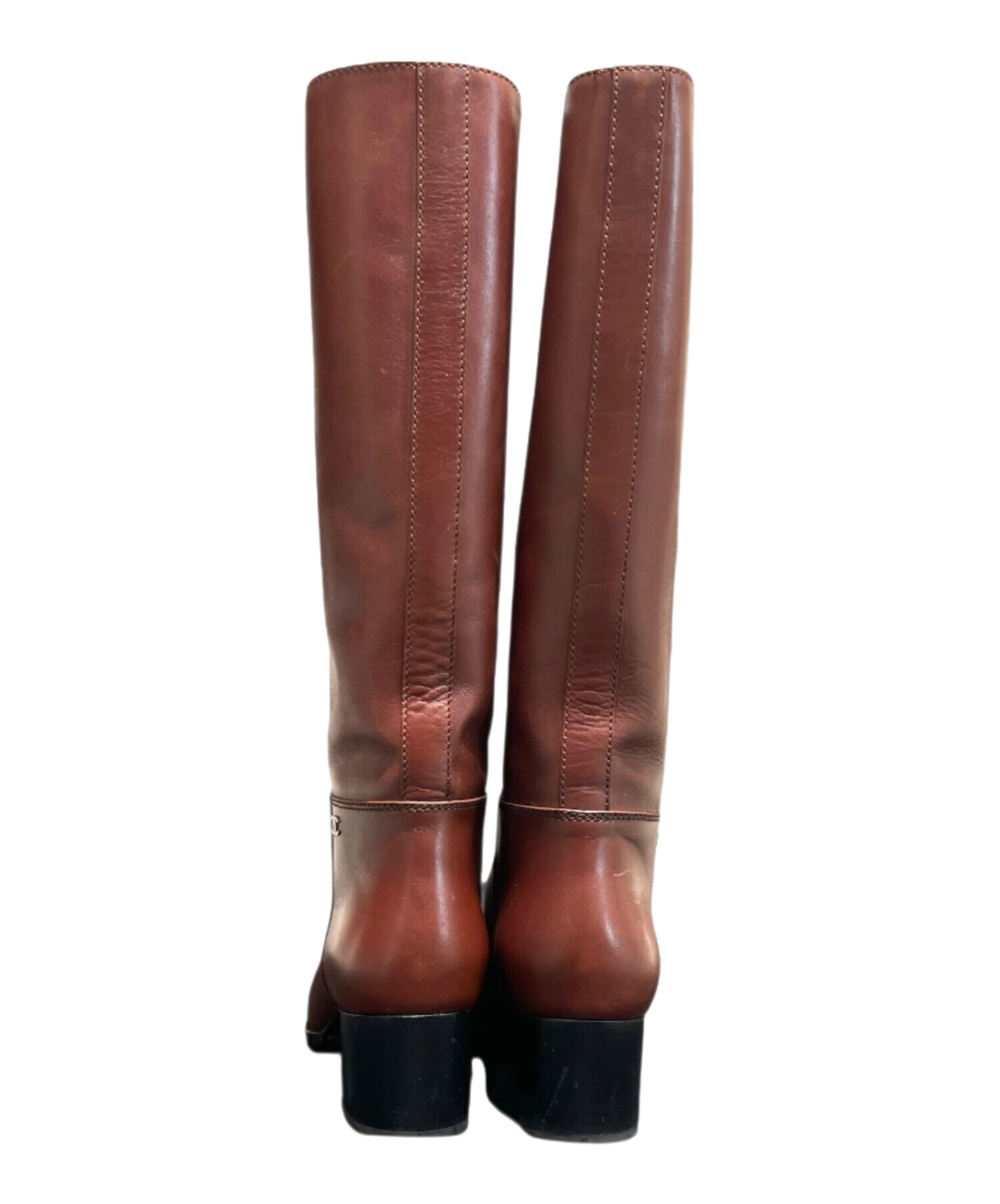 中古・古着通販】CHANEL (シャネル) ココマークロングブーツ ブラウン