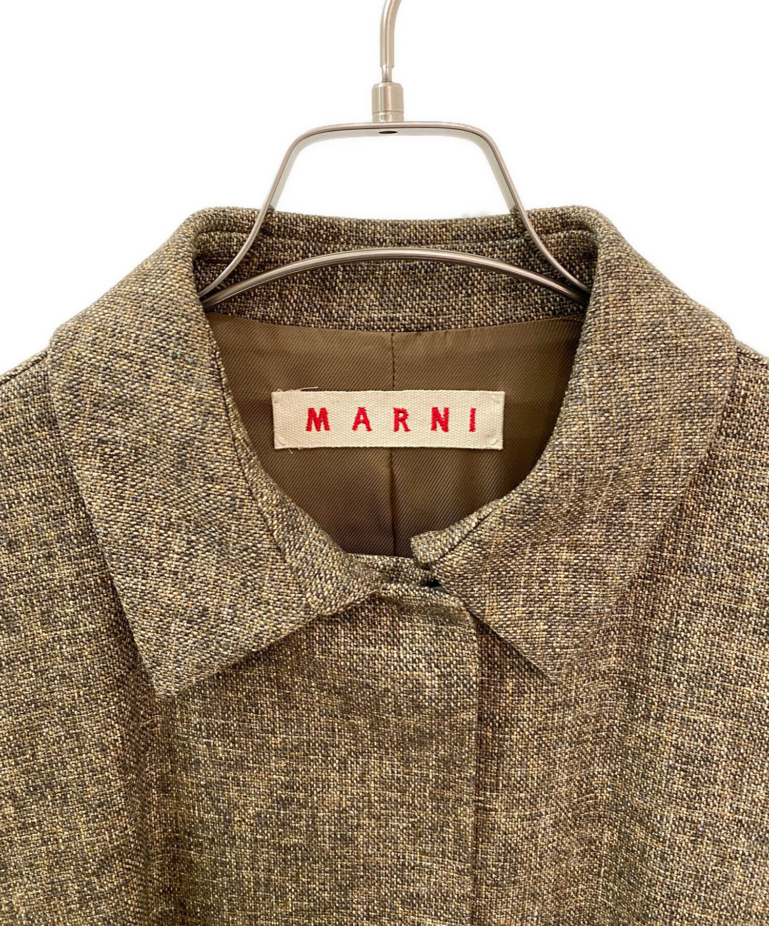 MARNI 1円 本物 マルニ ウール ジャケット 38 茶系【003】 (マルニ 