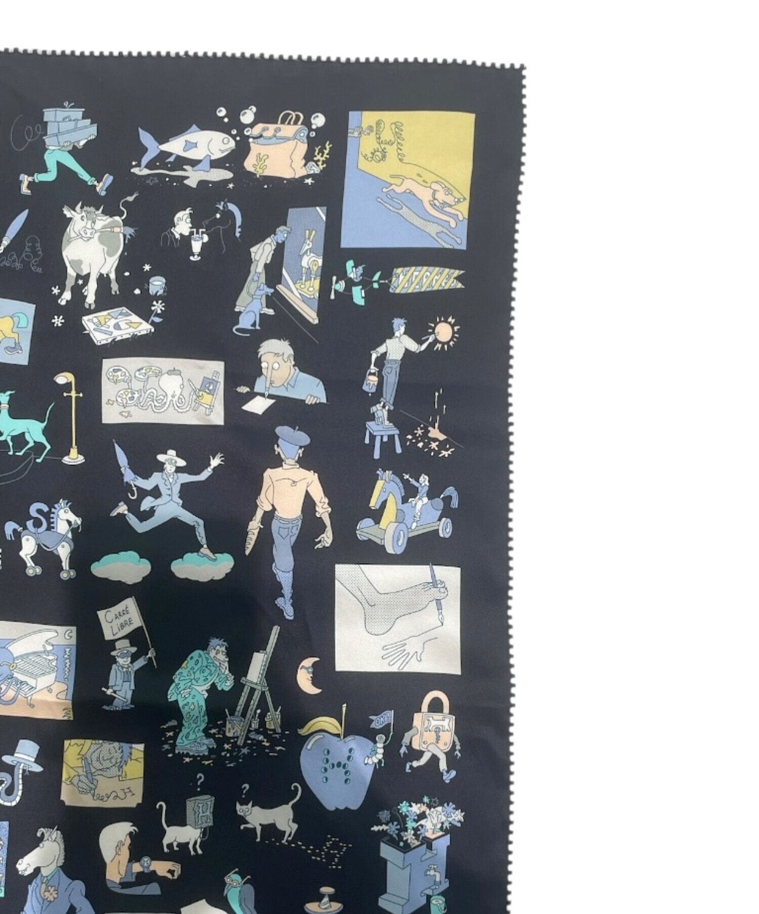 中古・古着通販】HERMES (エルメス) カレ70 ブラック サイズ:70