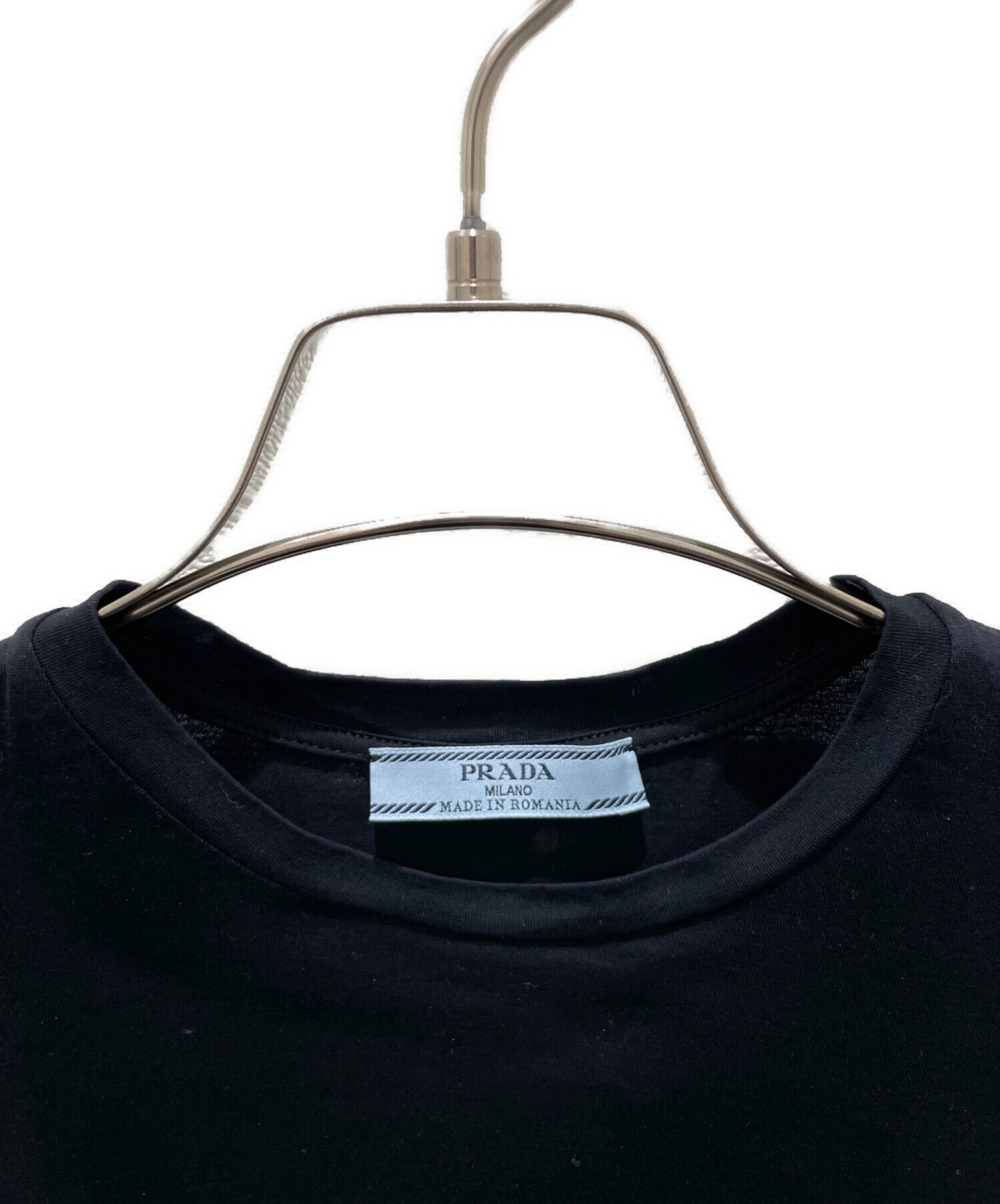 PRADA プラダ Tシャツ・カットソー S 黒 【古着】【中古】 PRADA（プラダ）Tシャツ・カットソー 黒 サイズ:L メンズ
