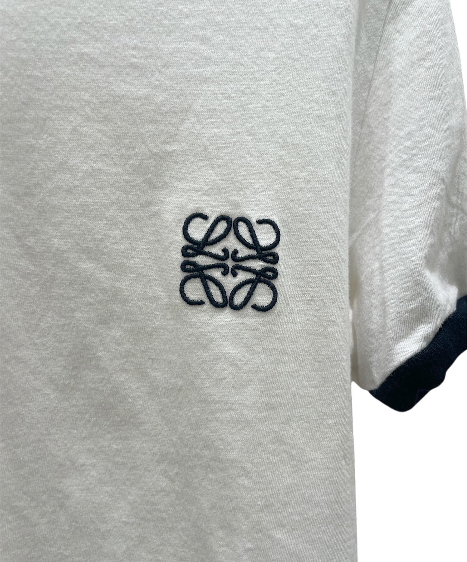 中古・古着通販】LOEWE (ロエベ) アナグラムロゴ刺繍Tシャツ ホワイト