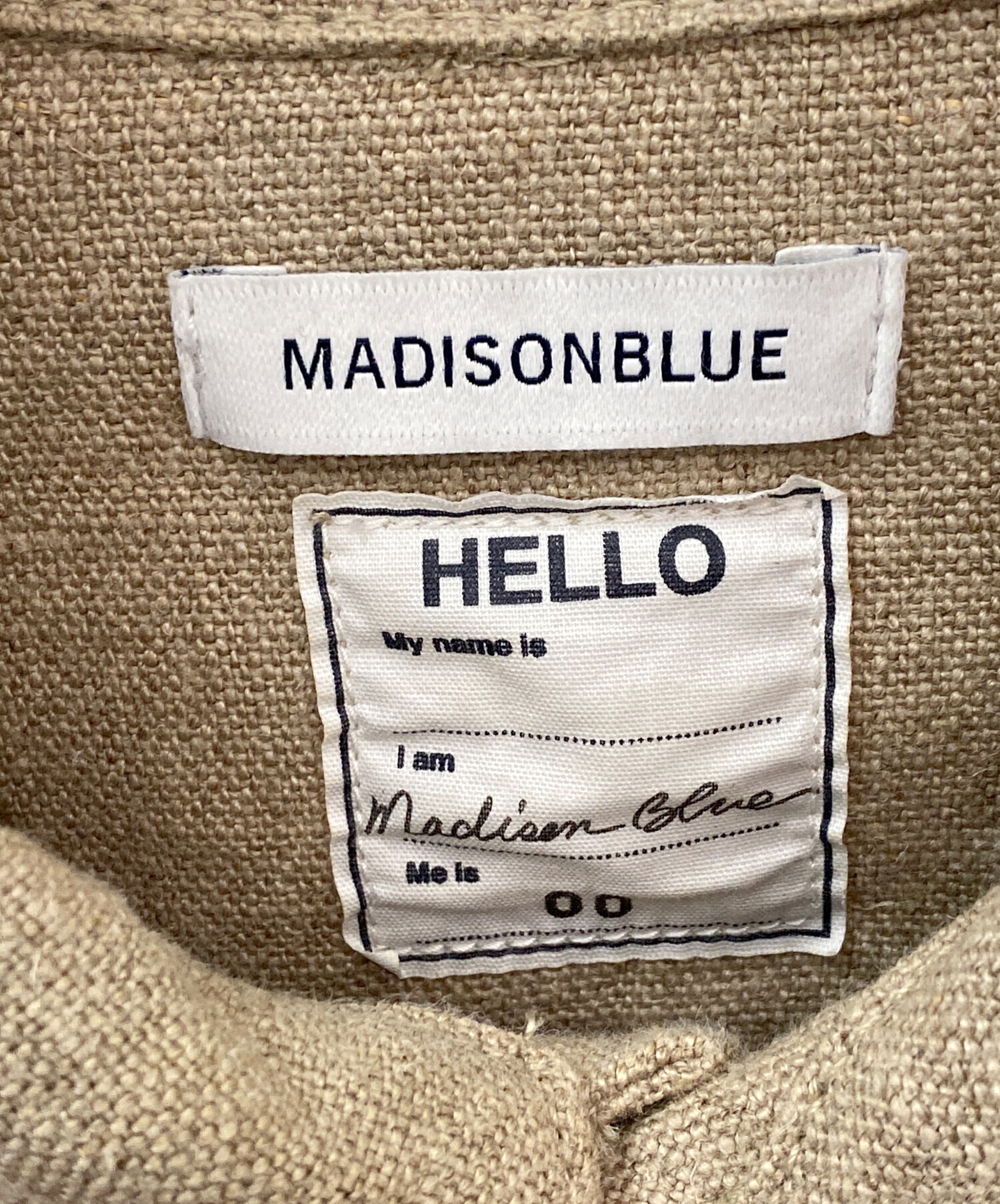美品 MADISONBLUE マディソンブルー リネン ジャケット ベージュ系 中古・古着通販】MADISON BLUE (マディソンブルー) リネンジャケット