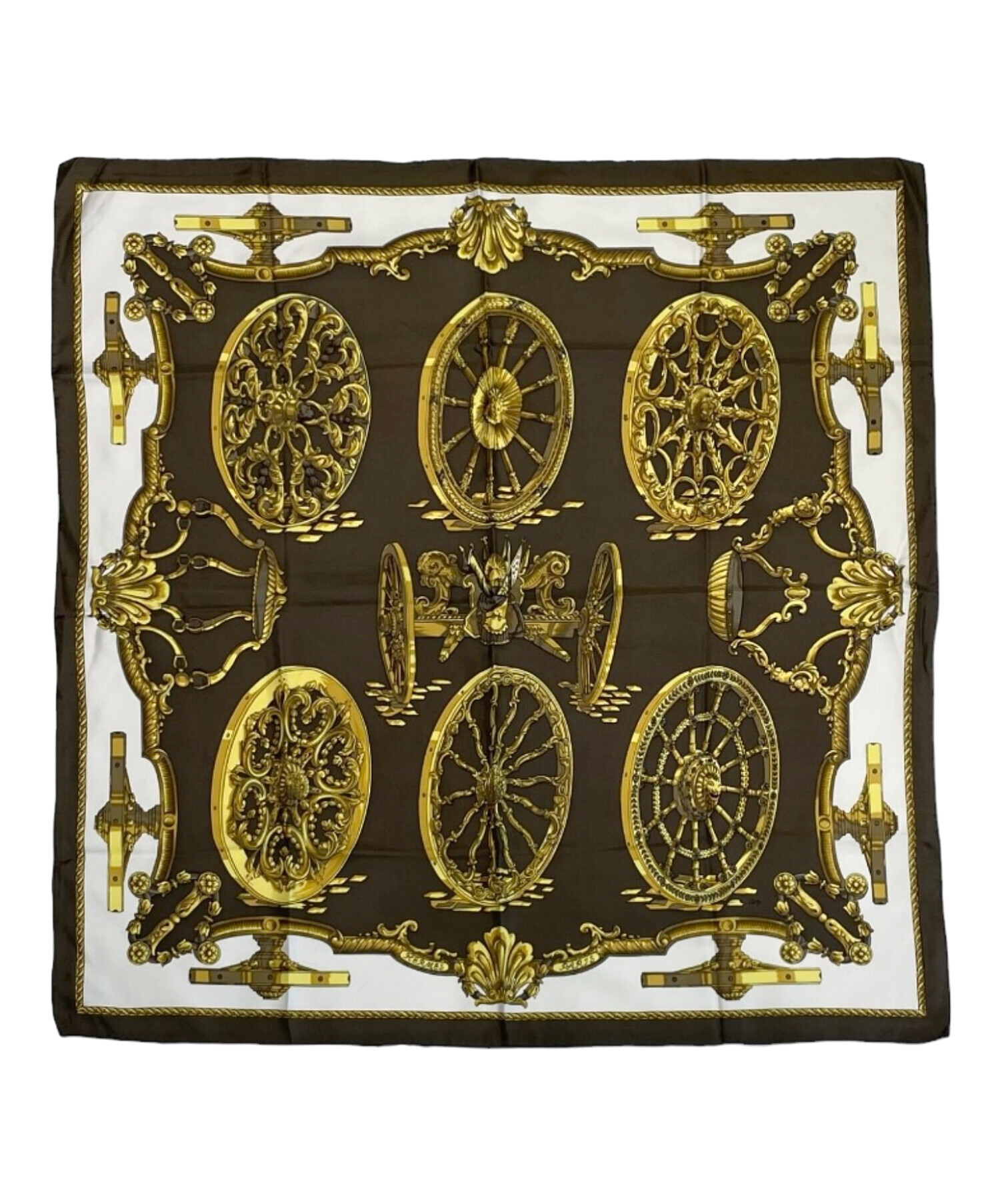 中古・古着通販】HERMES (エルメス) カレ90《Roues de Canon（大砲の