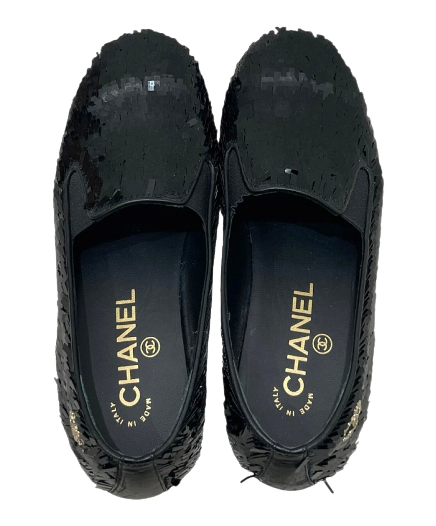 CHANEL ブラック　パンプス　黒　シャネル　ローファー 中古・古着通販】CHANEL (シャネル) ローファーパンプス ブラック