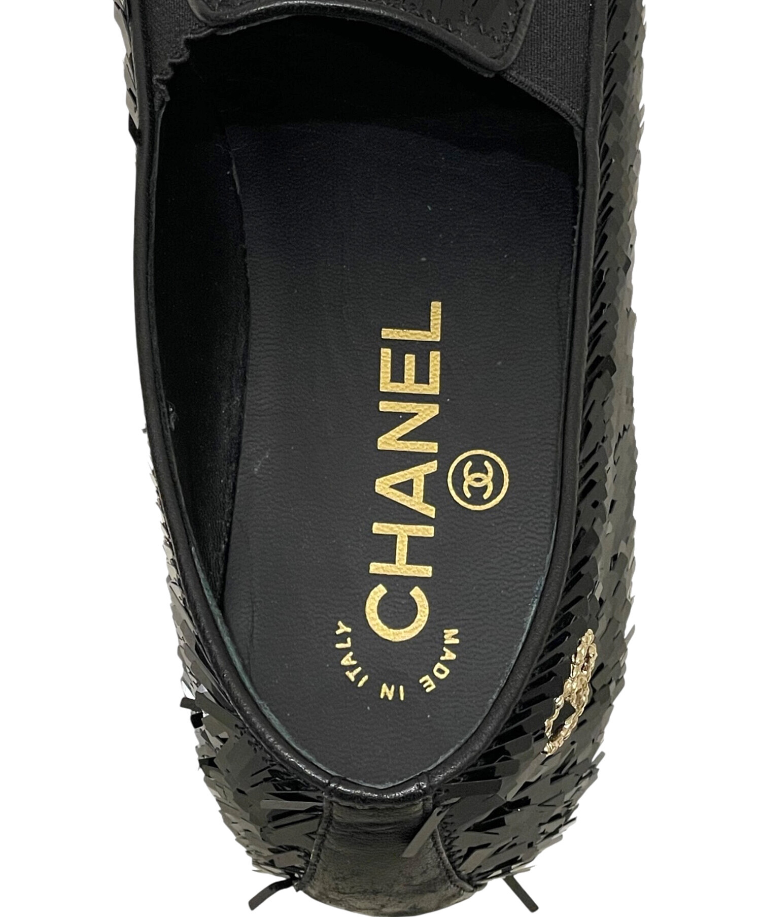 中古・古着通販】CHANEL (シャネル) ローファーパンプス ブラック