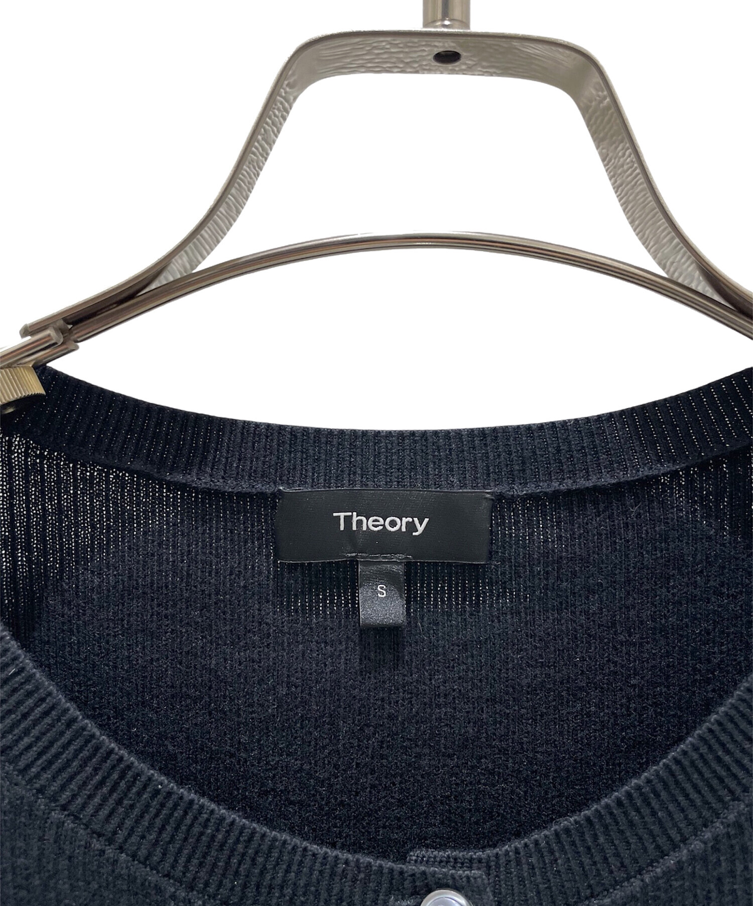 中古・古着通販】theory (セオリー) 薄手カーディガン ブラック サイズ