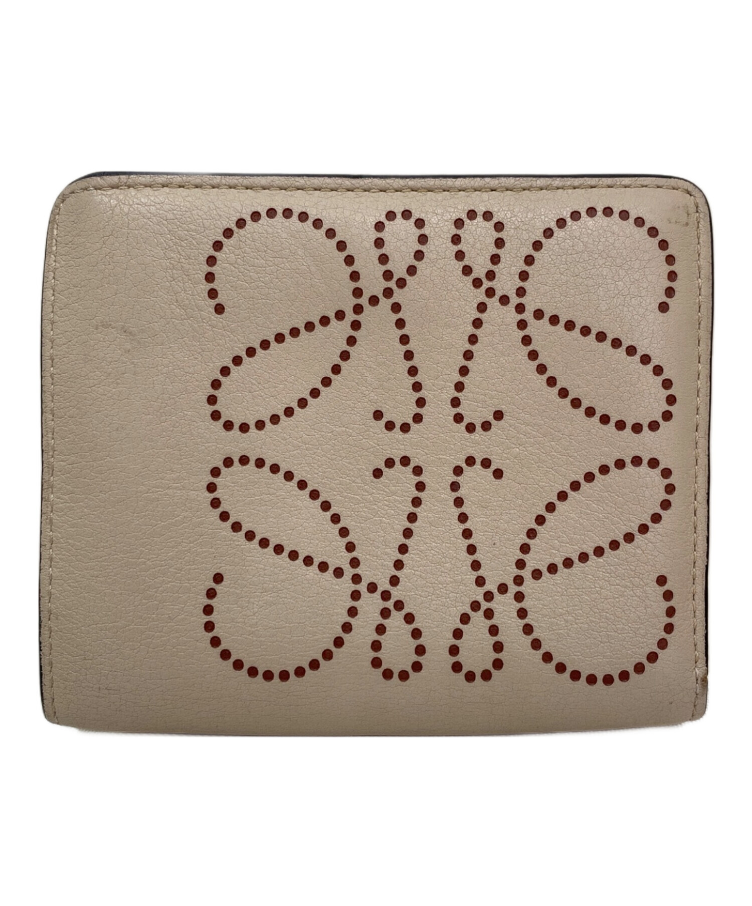 ［第2 値下げ］LOEWE アナグラム ジップウォレット ベージュ 中古美品 中古・古着通販】LOEWE (ロエベ) アナグラム ジップウォレット