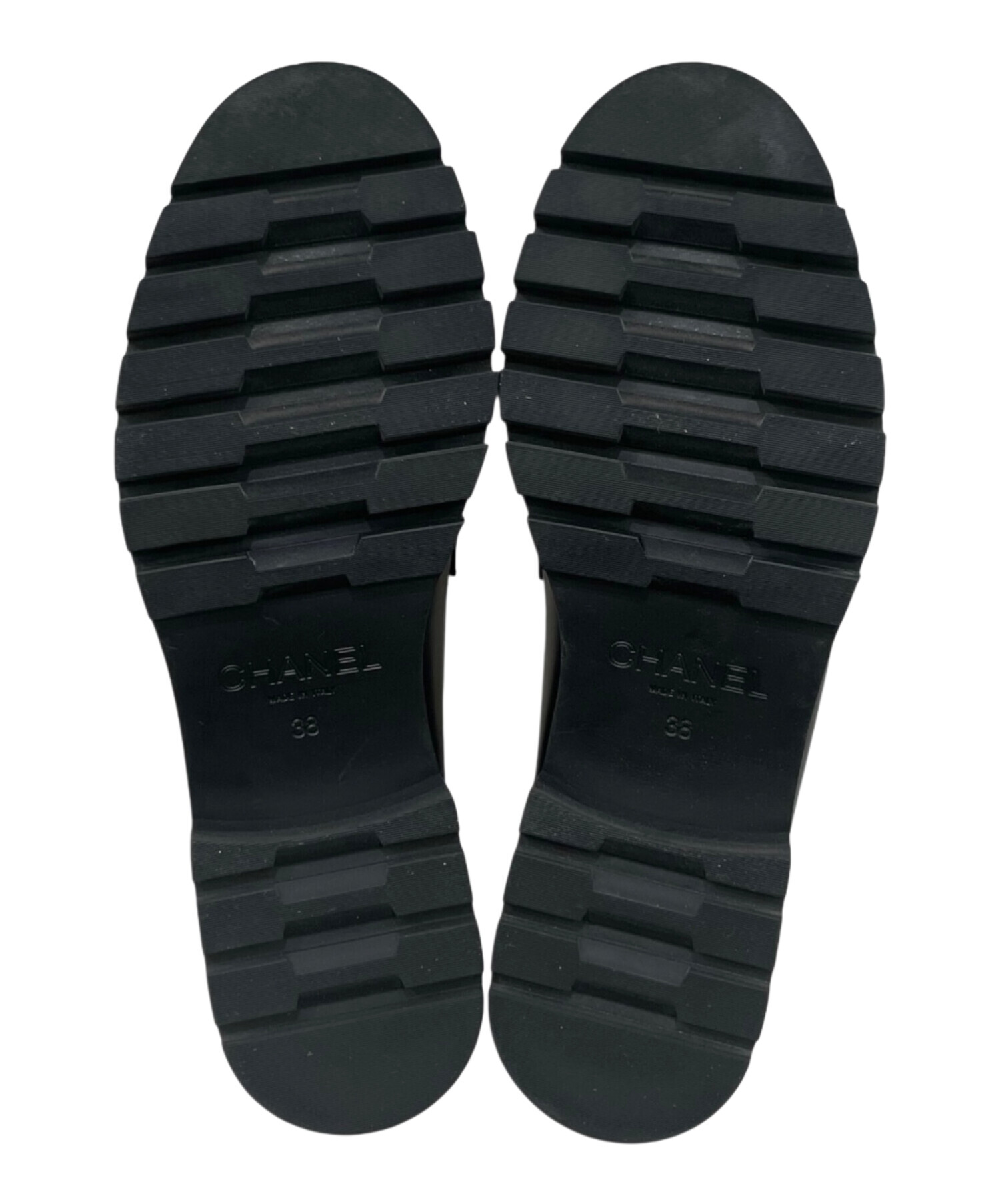 中古・古着通販】CHANEL (シャネル) ココマーク レザー厚底ローファー