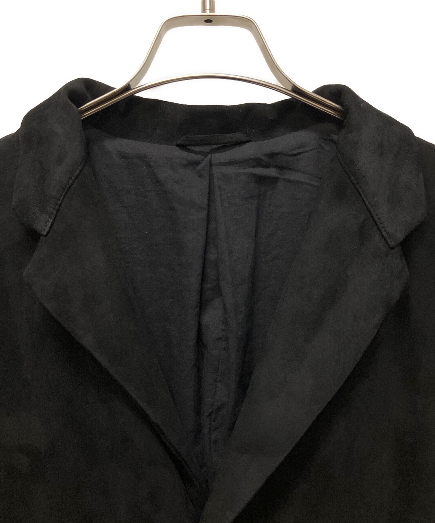 【美品】COMOLI コモリ ジャケット ブラック 黒 サイズ:2 | 25SS スエード 段返り 3B テーラード ジャケット (B01-01005) | アウター ブレザー 上着【メンズ】【中古】 中古・古着通販】COMOLI (コモリ) 25SS スエード 段返り3Bテーラード