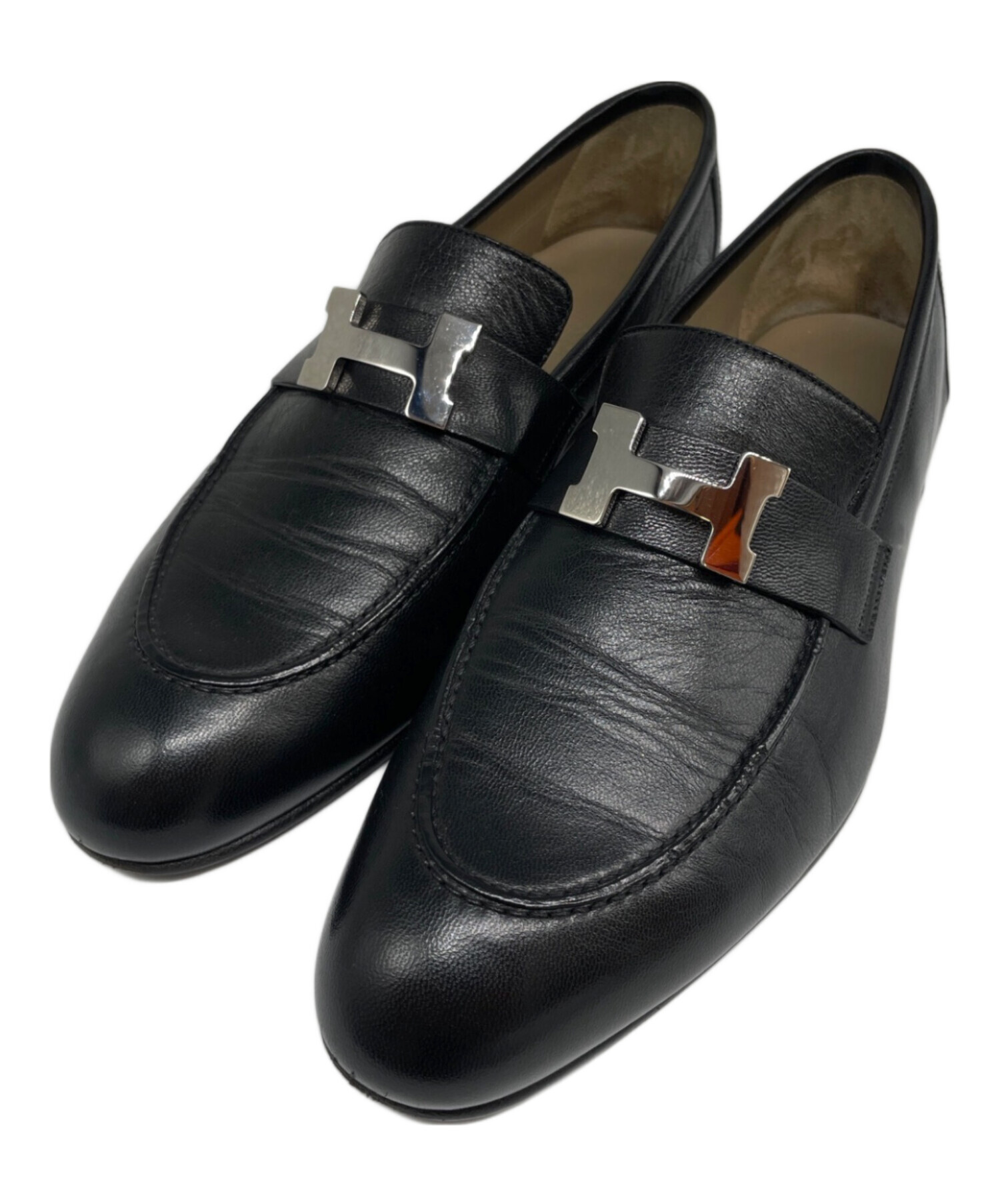 中古・古着通販】HERMES (エルメス) モカシン《パリ》 ブラック サイズ