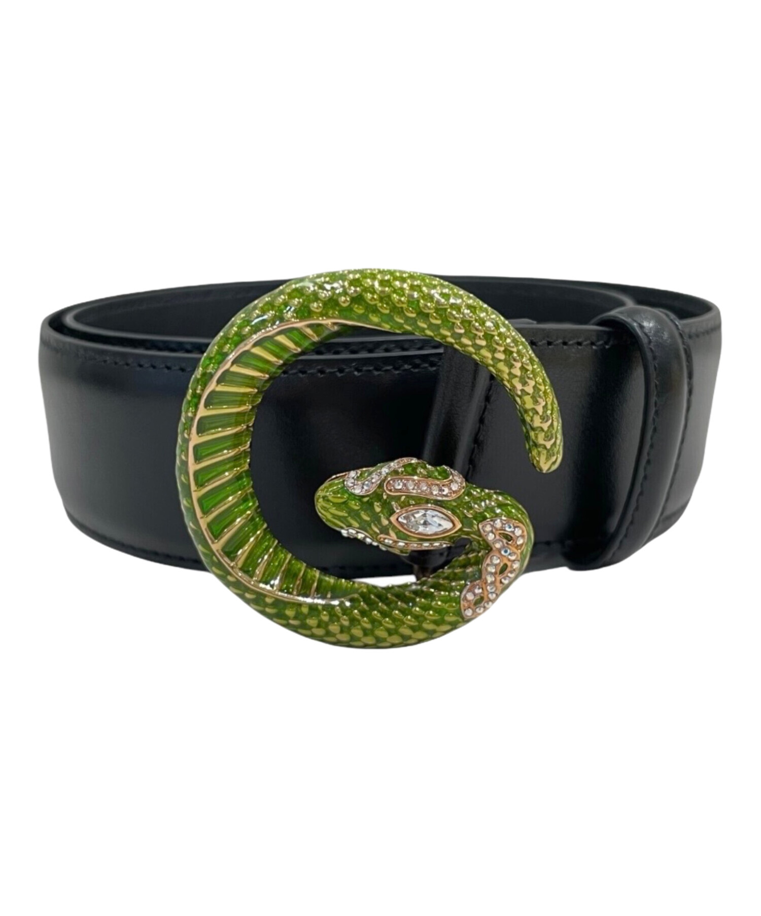 GUCCI スネークベルト 中古・古着通販】GUCCI (グッチ) スネークGGマーモント レザーベルト