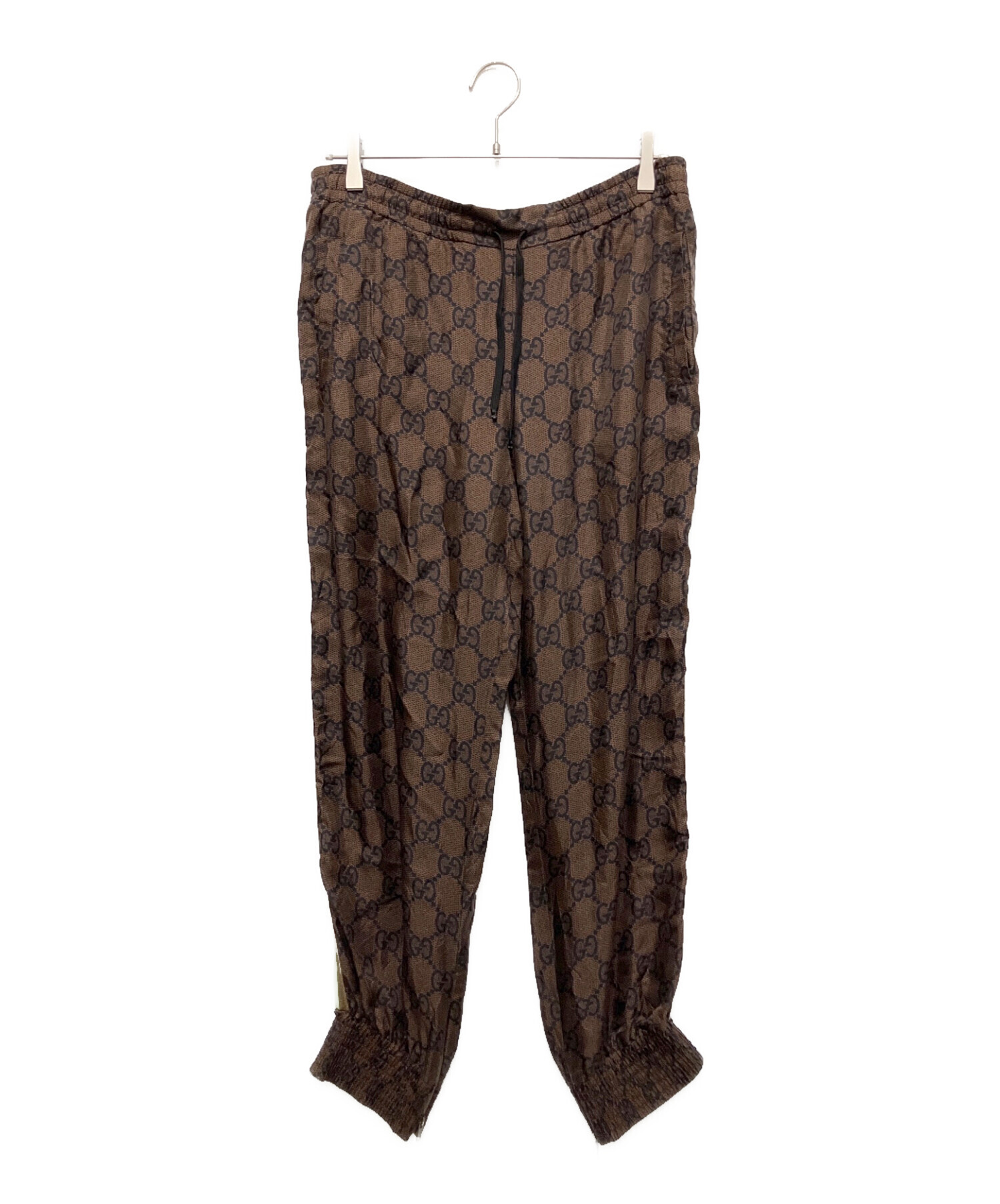 中古・古着通販】GUCCI (グッチ) GGスプリーム ロゴパンツ ブラウン