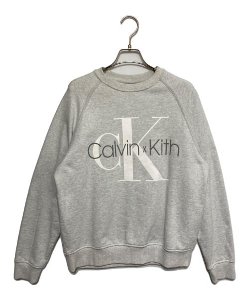 KITH カルバンクライン  ロゴ クルーネック L キス CK 中古・古着通販】Calvin Klein (カルバンクライン) KITH (キス) ロゴ