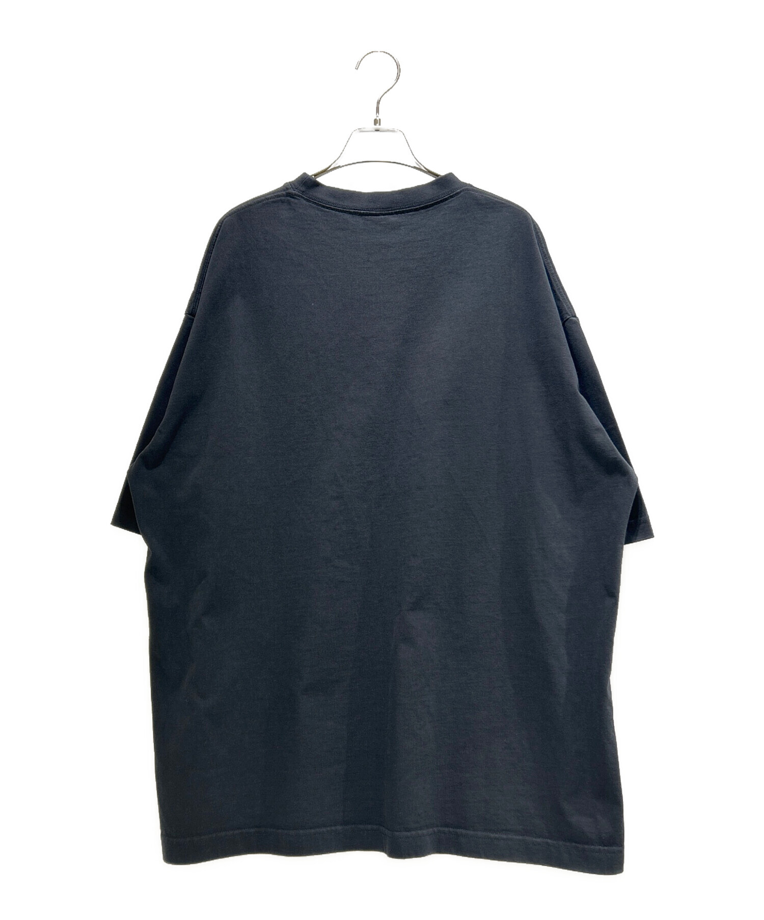 新品BALENCIAGA ネイビー 半袖Tシャツ 中古・古着通販】BALENCIAGA (バレンシアガ) ミラープリントロゴT