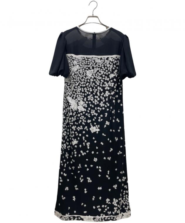 LEONARD Paris 伊製　イタリア　ワンピース 38 レオナールパリ 中古・古着通販】LEONARD PARIS (レオナール パリ) フラワープリント