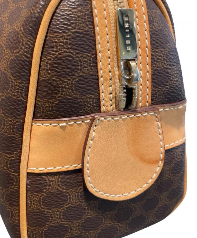 中古・古着通販】CELINE (セリーヌ) マカダム柄ハンドバッグ ブラウン