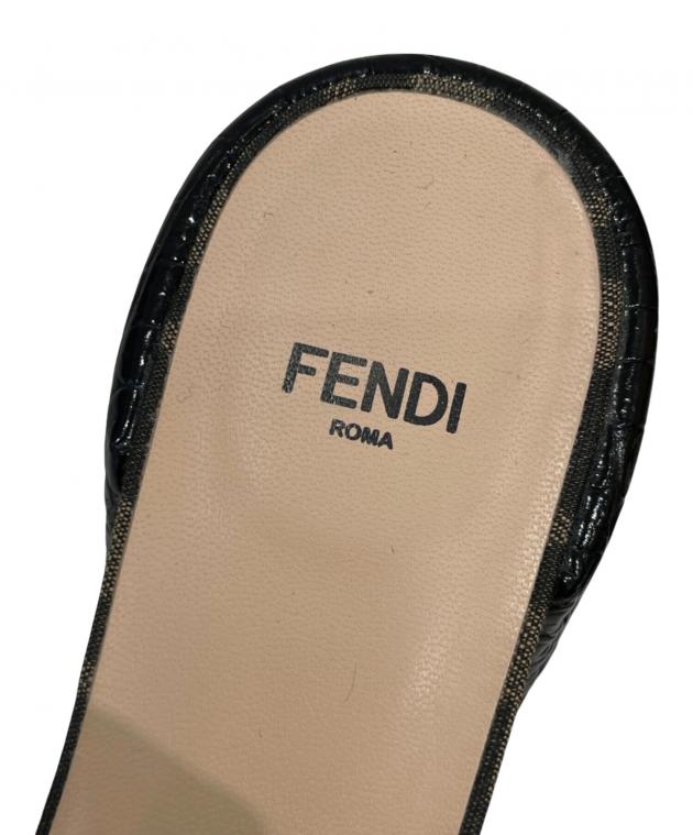 中古・古着通販】FENDI (フェンディ) ズッカ柄ミュール ブラウン
