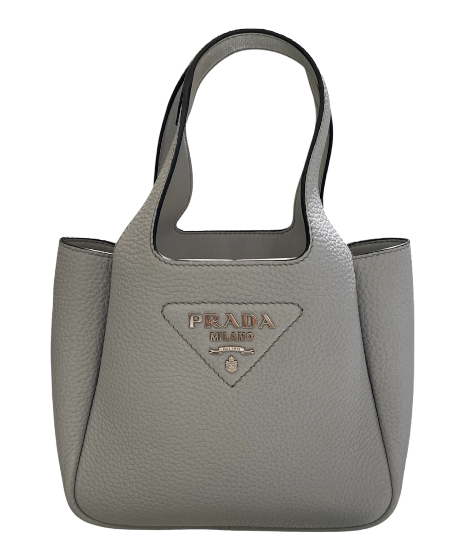 PRADA レザー×スエード ハンドバッグ 中古・古着通販】PRADA (プラダ) ヴィッテロダイノ ミニ レザー