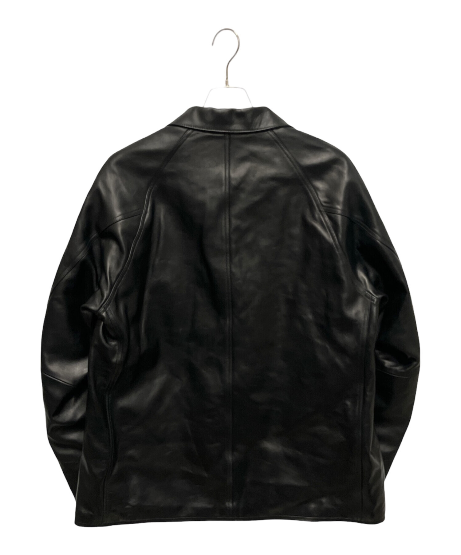 中古・古着通販】COMOLI (コモリ) レザー ワークジャケット ブラック