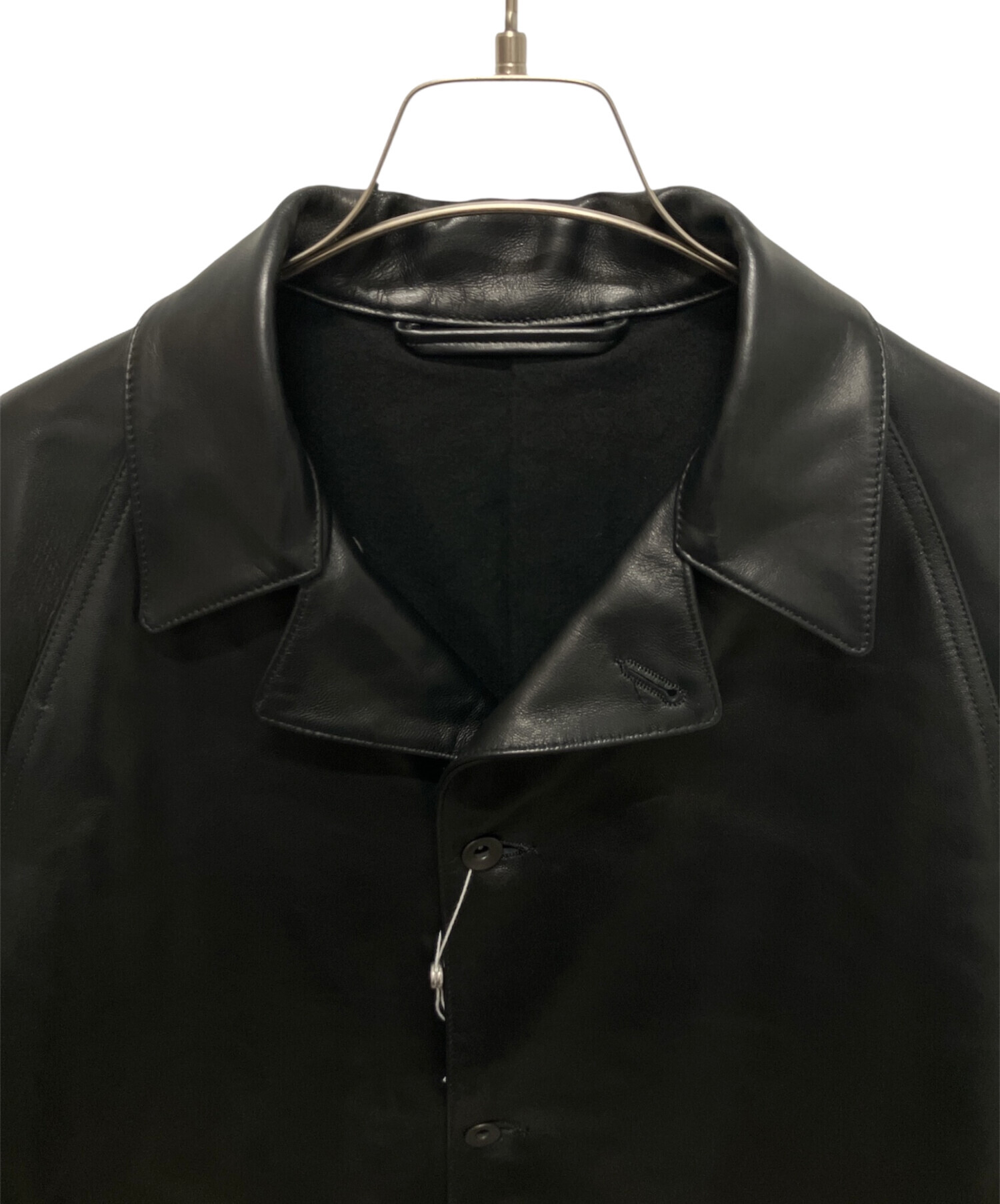 中古・古着通販】COMOLI (コモリ) レザー ワークジャケット ブラック