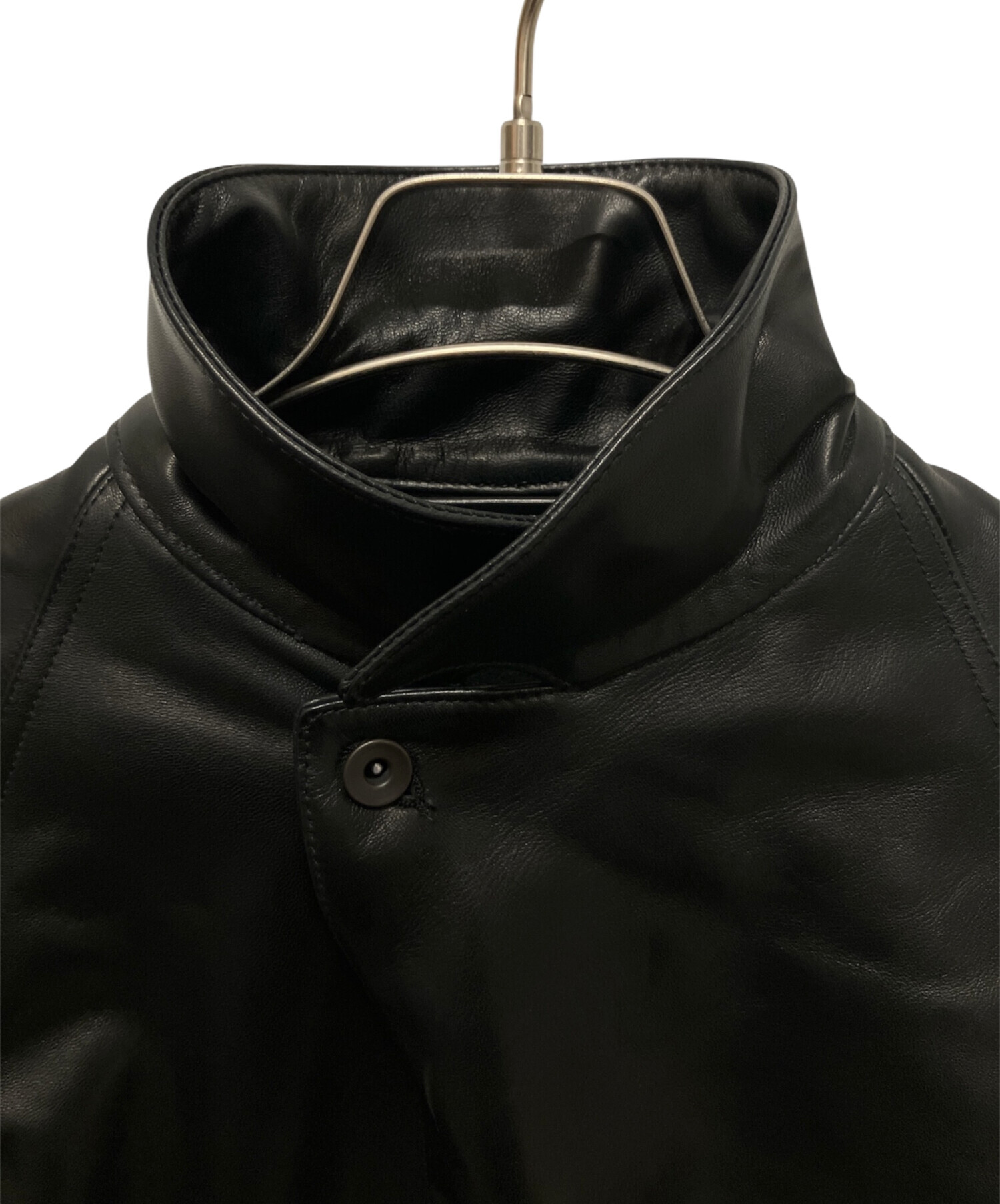 中古・古着通販】COMOLI (コモリ) レザー ワークジャケット ブラック