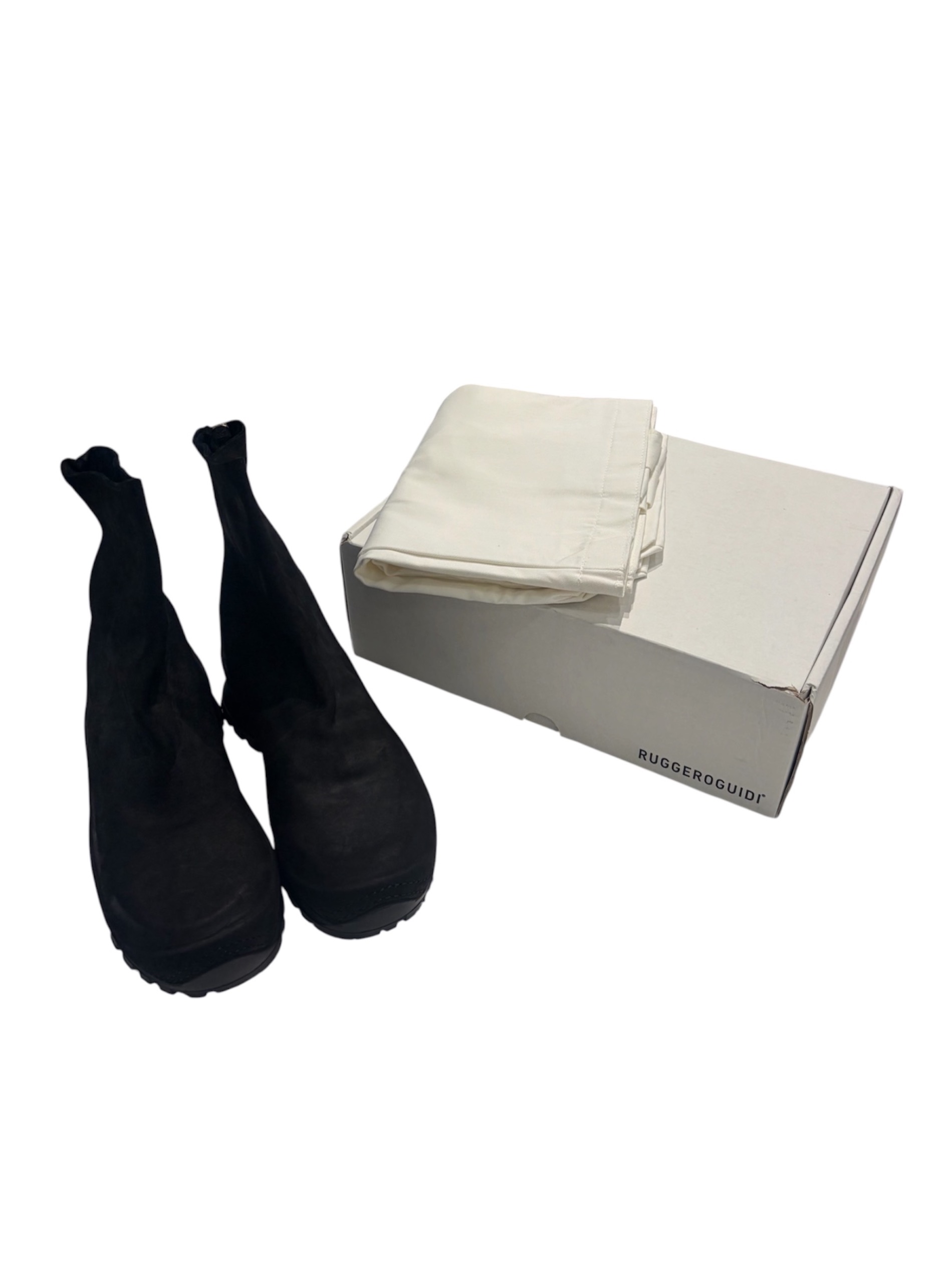 中古・古着通販】GUIDI (グイディ) バックジップブーツ ブラック