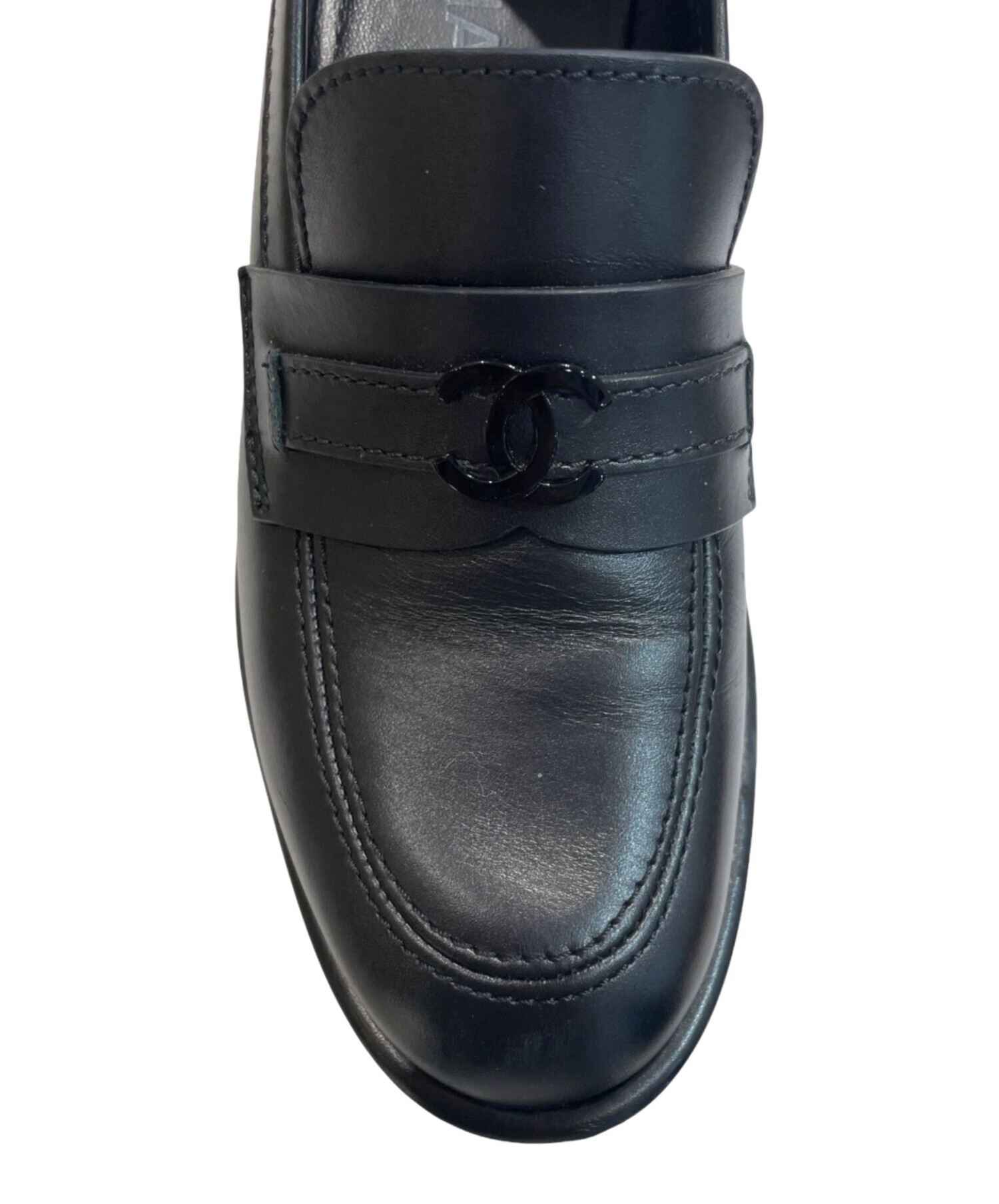 中古・古着通販】CHANEL (シャネル) ココマーク ローファー ブラック