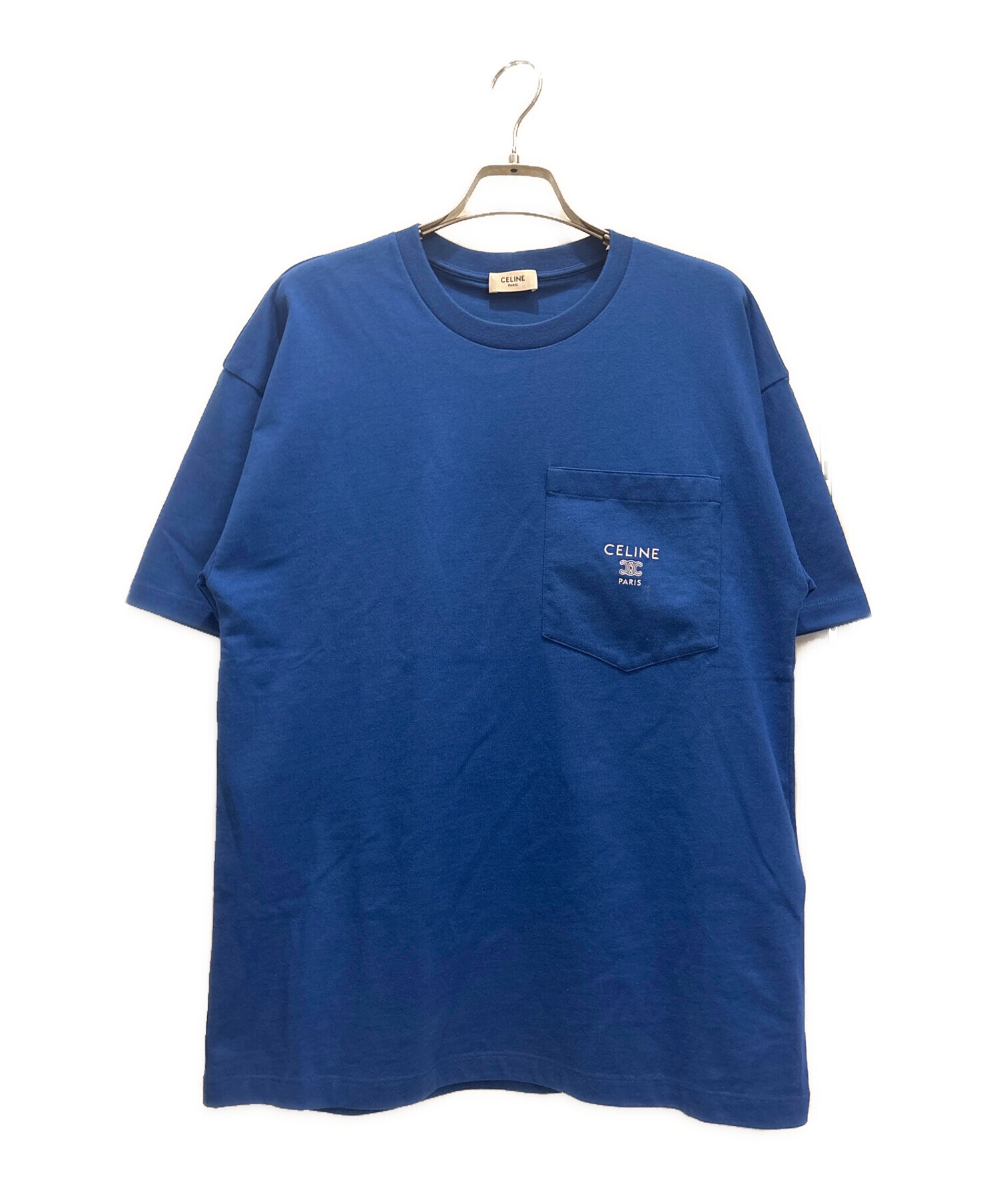 CELINE ネイビー ロゴ Tシャツ 新品未使用 中古・古着通販】CELINE (セリーヌ) ロゴTシャツ / コットンジャージー