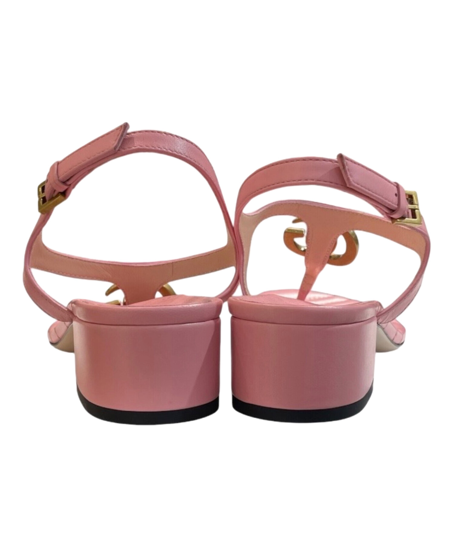 GUCCI トングサンダル GG ピンク 37 中古・古着通販】GUCCI (グッチ) GGマーモントレザーサンダル ピンク