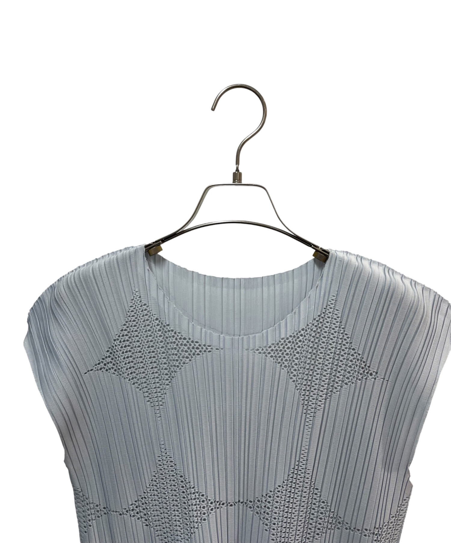 PLEATS PLEASE プリーツ加工ノースリーブ　フリンジ 中古・古着通販】PLEATS PLEASE (プリーツプリーズ) プリーツ