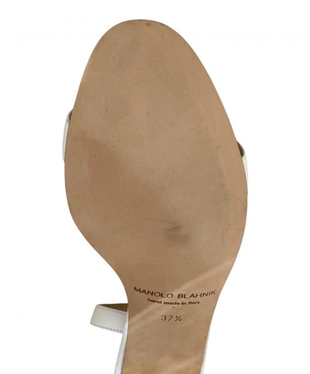 未使用 MANOLO BLAHNIK クリームスネーク 37 中古・古着通販】Manolo Blahnik (マノロブラニク) アンクルストラップ
